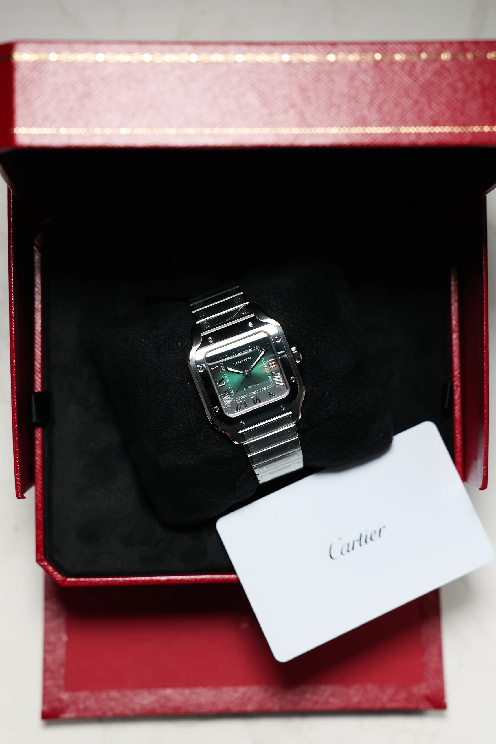 Cartier Santos de Cartier Smoky Green Medium WSSA0061 - Image 14