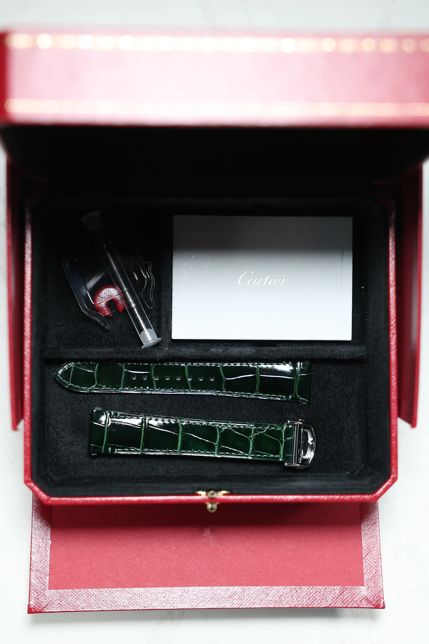 Cartier Santos de Cartier Smoky Green Medium WSSA0061 - Image 15