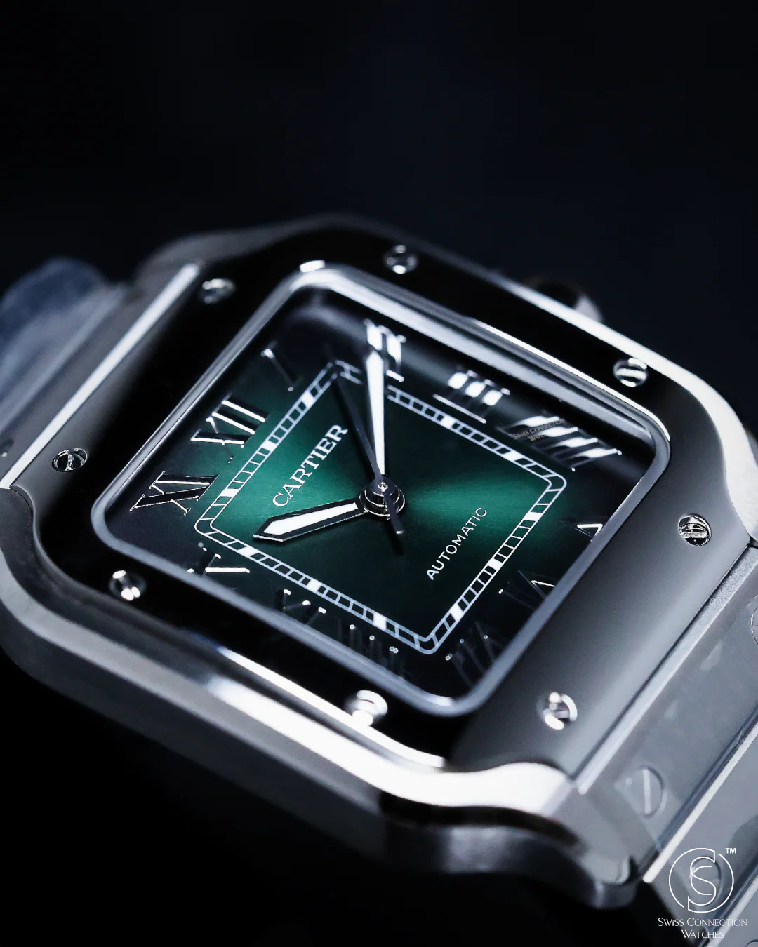 Cartier Santos de Cartier Smoky Green Medium WSSA0061 - Image 3