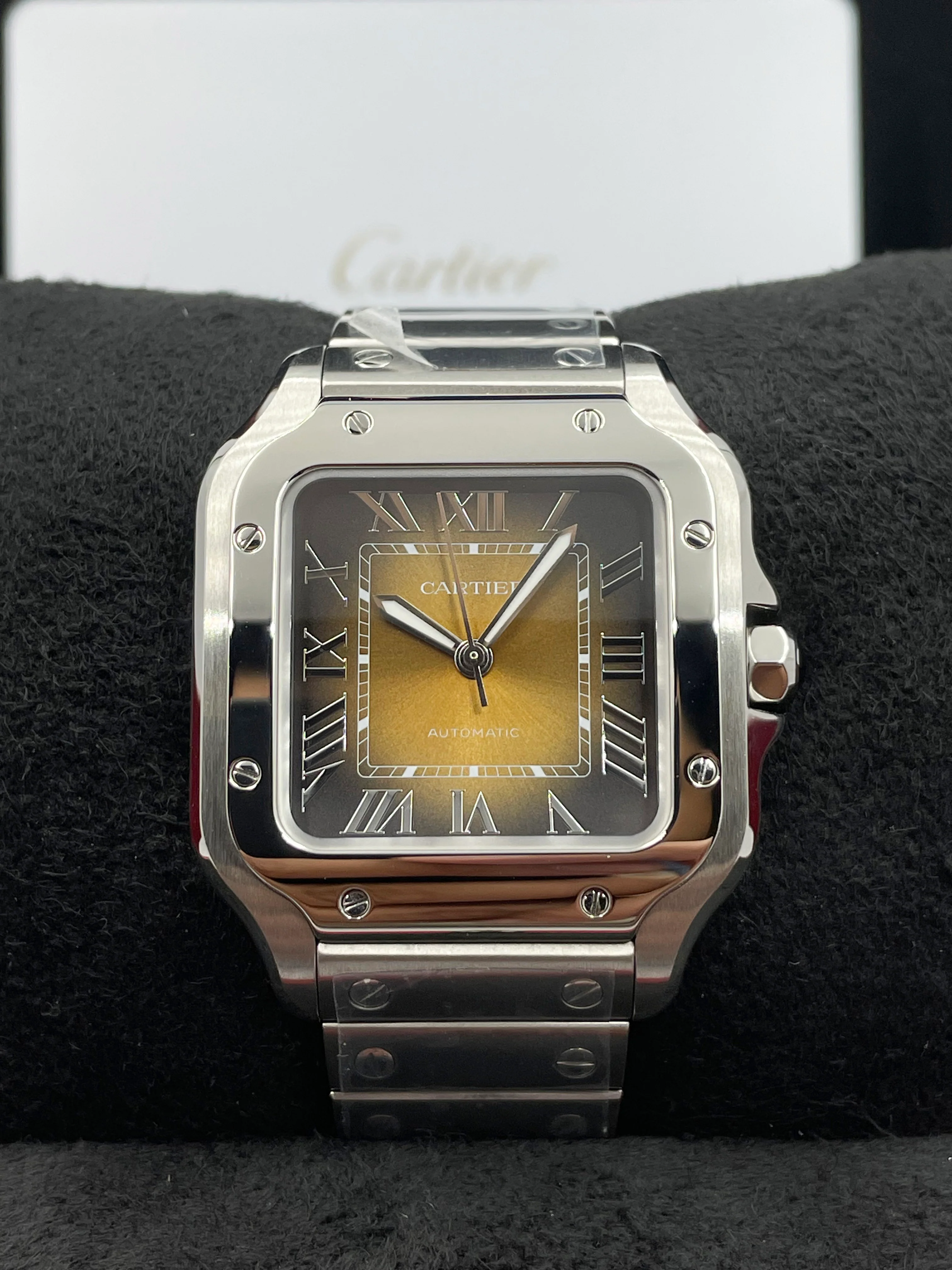 Cartier Santos de Cartier Sunray Brown Medium WSSA0065 - Image 4