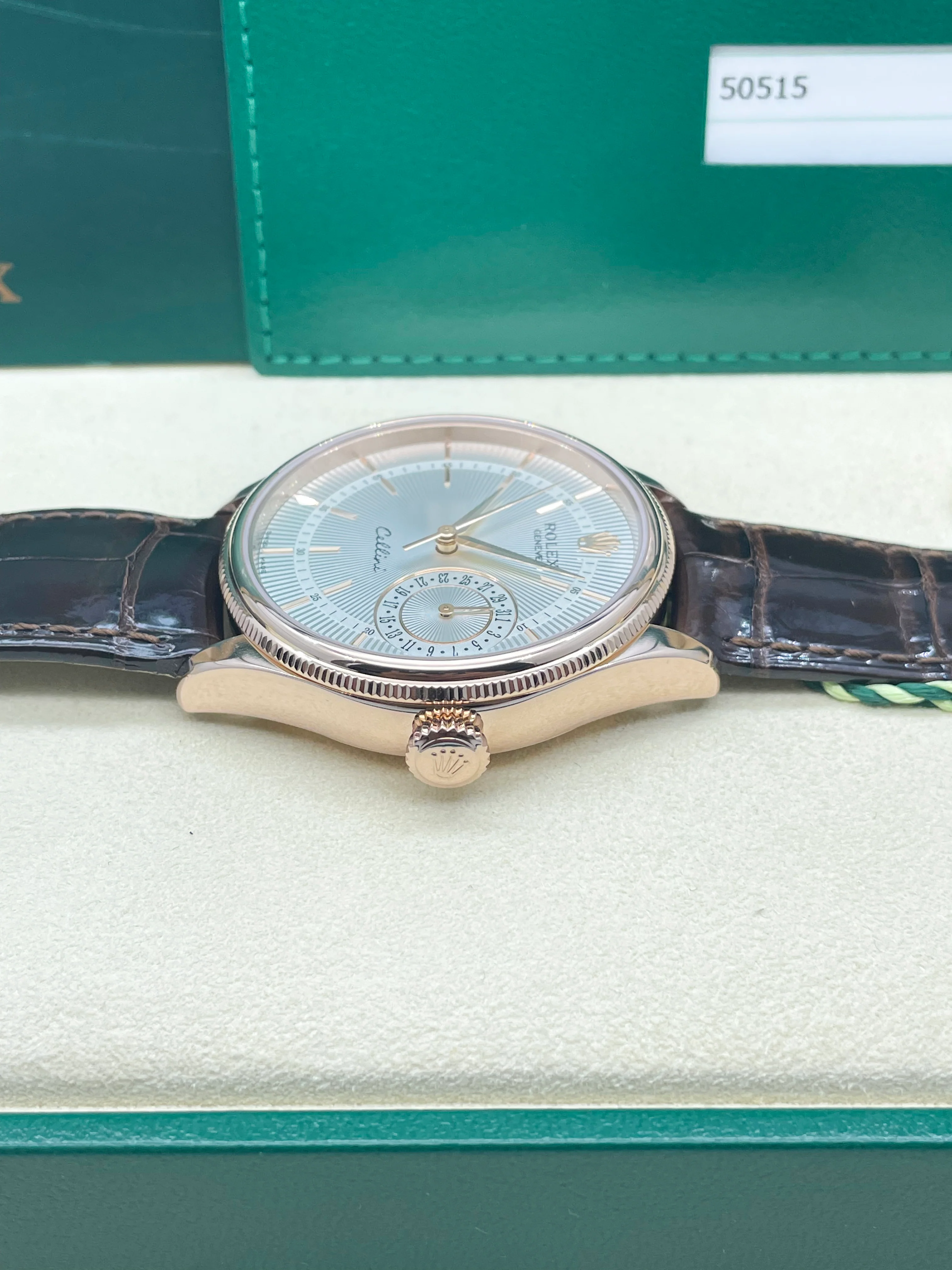 Rolex Cellini Time 18kt Everose 39mm 50515 2020 [Preowned] - Image 11