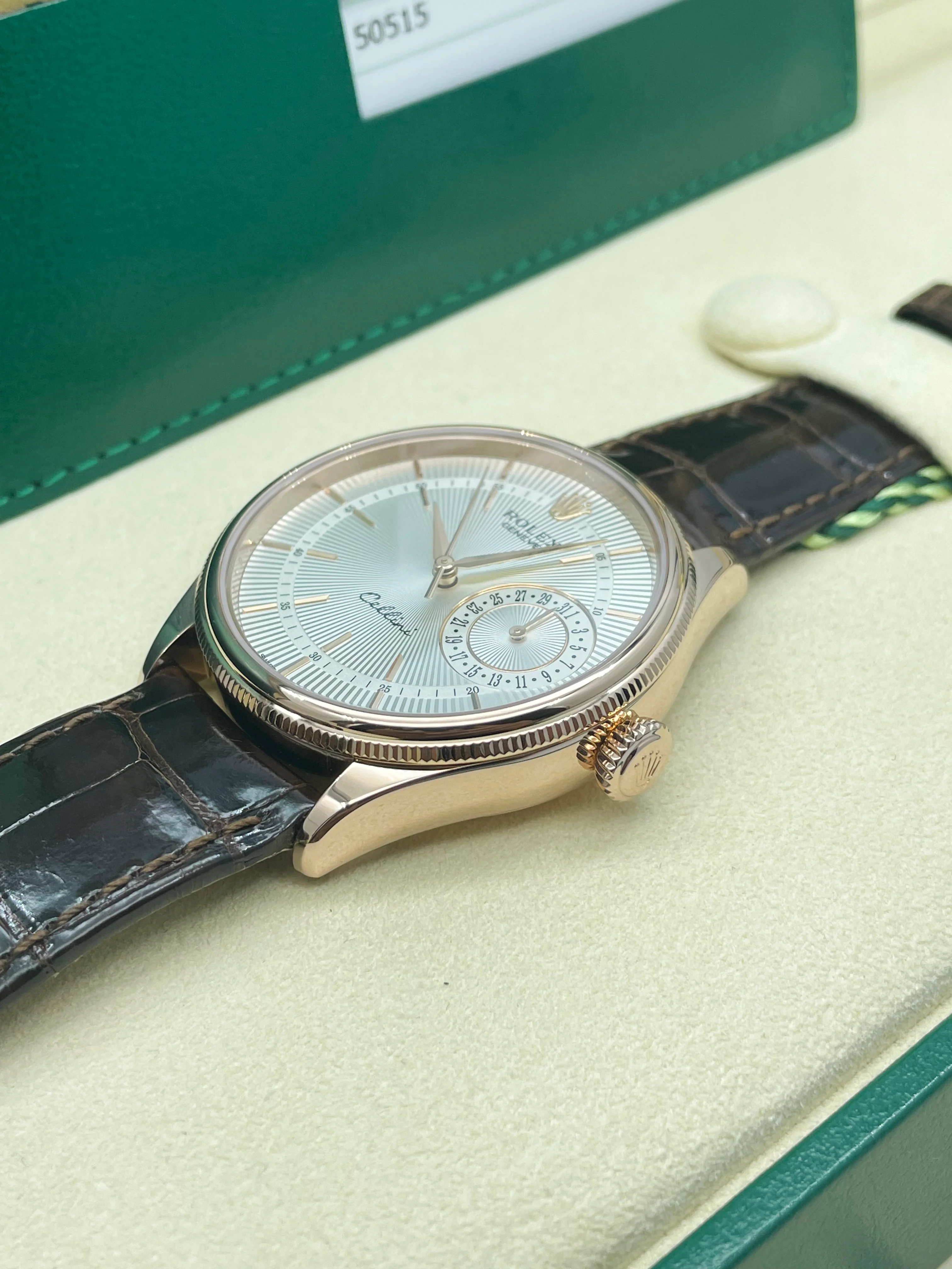 Rolex Cellini Time 18kt Everose 39mm 50515 2020 [Preowned] - Image 12