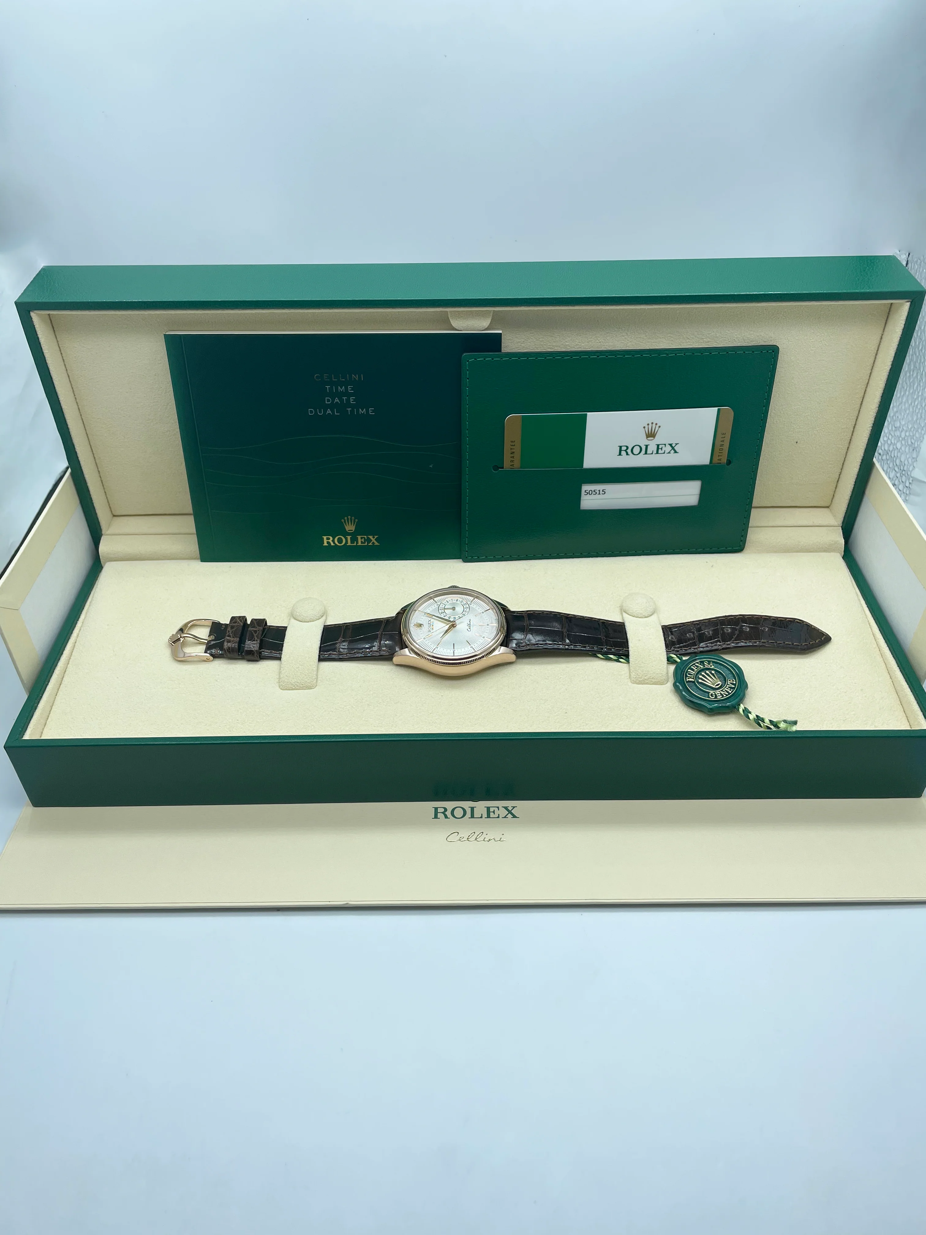 Rolex Cellini Time 18kt Everose 39mm 50515 2020 [Preowned] - Image 14