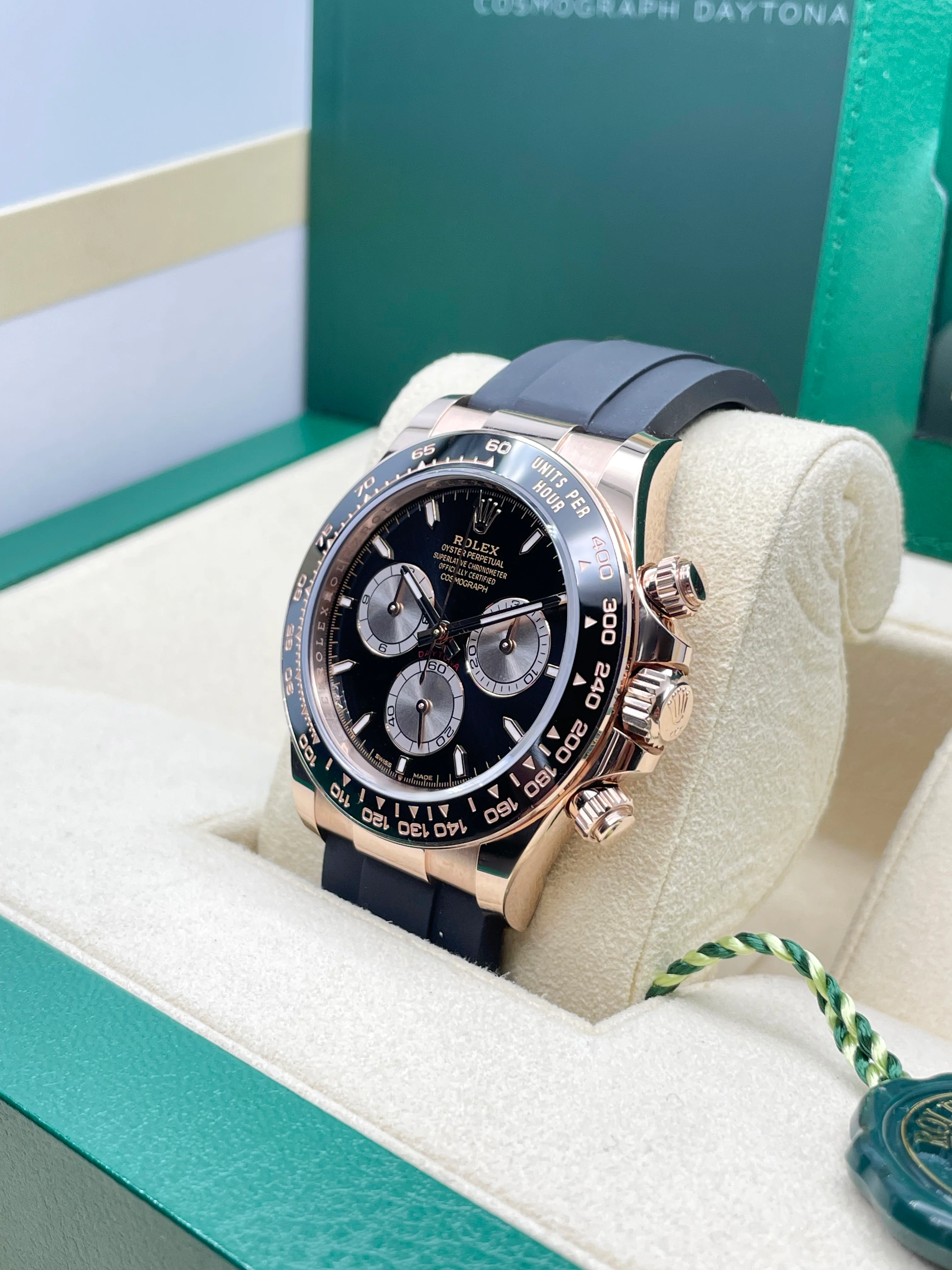 Rolex Cosmograph Daytona Everose Black on Oysterflex 126515LN - Image 6