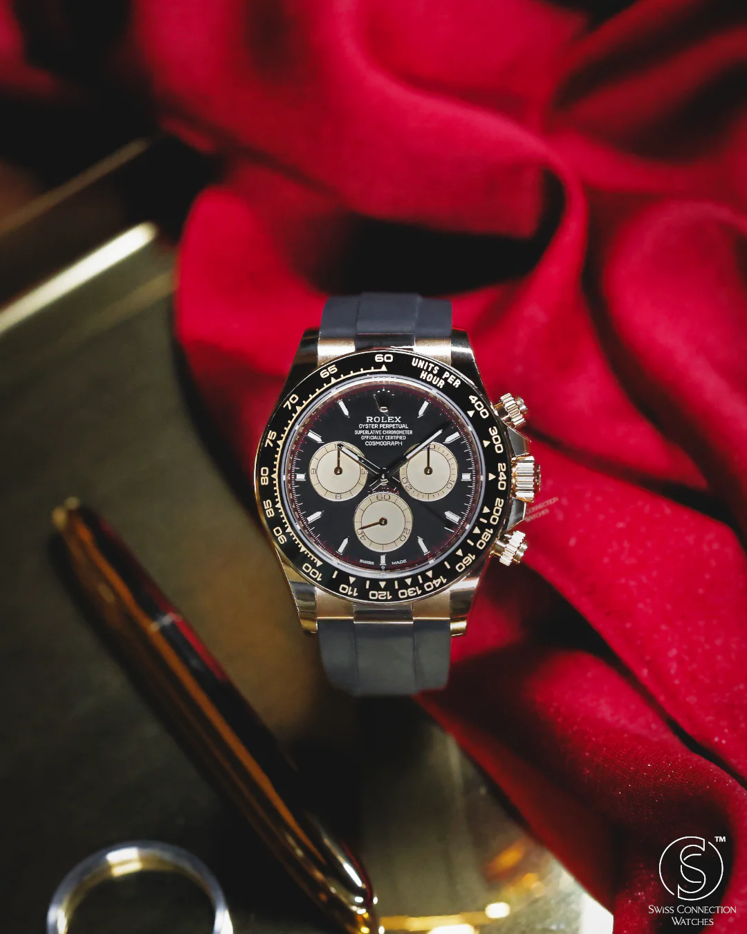 Rolex Cosmograph Daytona Yellow Gold Paul Newman on Oysterflex 126518LN - Image 4