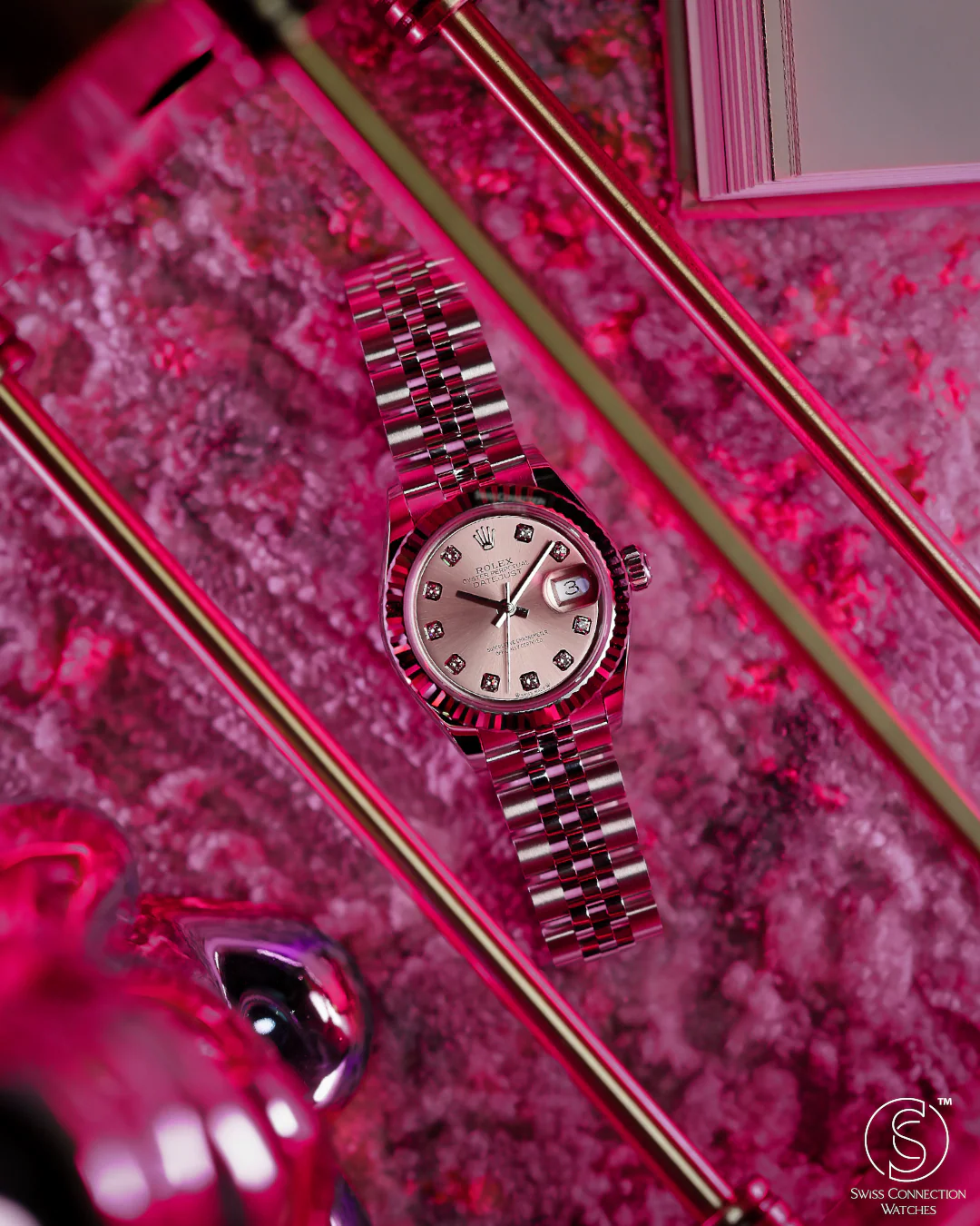 Rolex Datejust 28mm 10 Diamonds Pink Jubilee 279174 - Image 4
