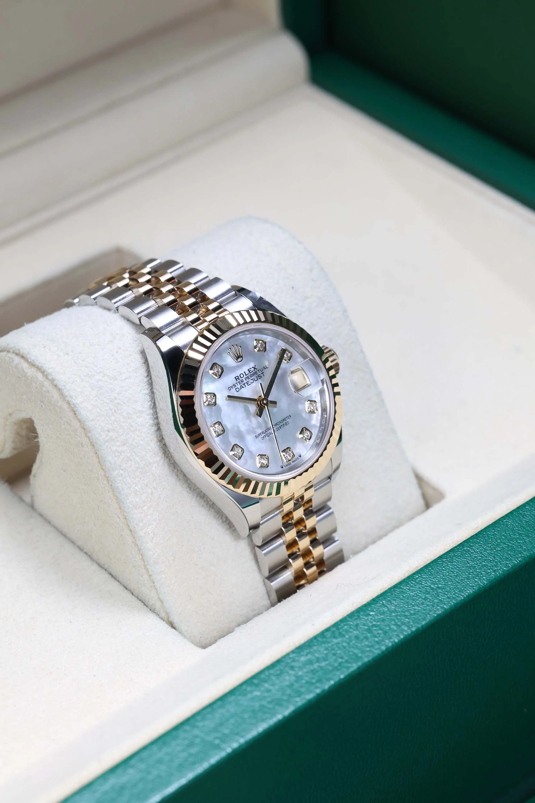 Rolex Datejust 28mm Mother of Pearl 10 Diamonds Steel Rolesor Jubilee 279173 - Image 9