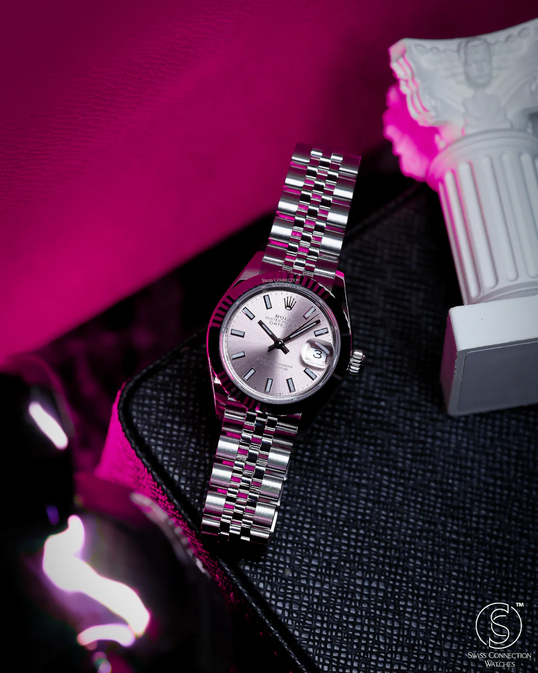 Rolex Datejust 28mm Pink Index Jubilee 279174 - Image 5