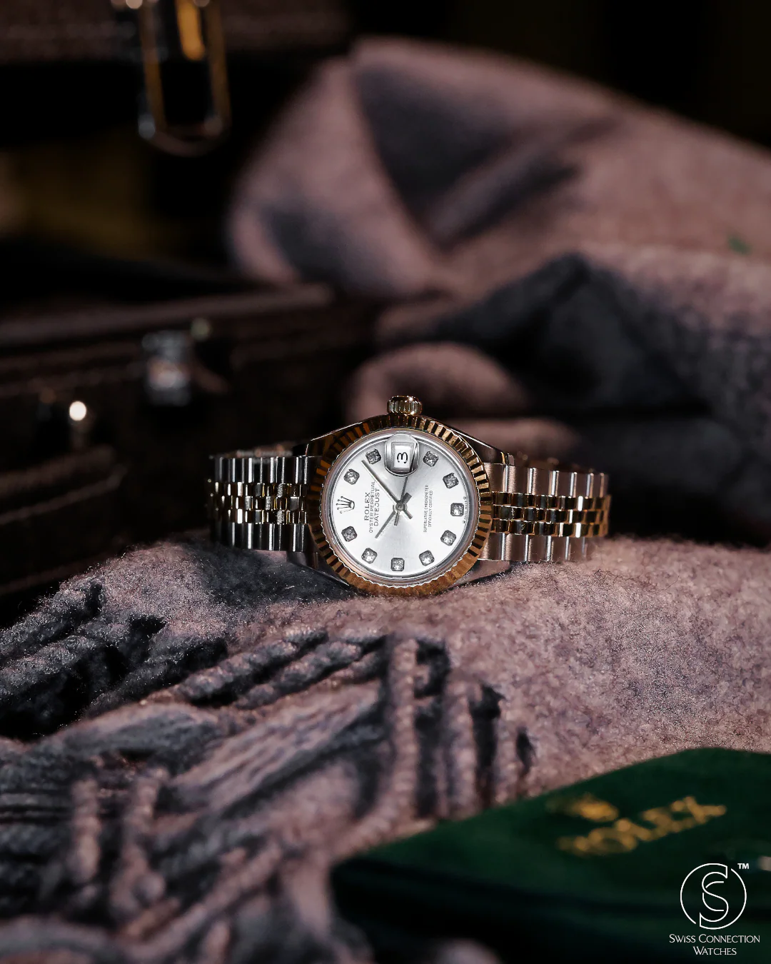 Rolex Datejust 28mm Silver 10 Diamonds Rolesor Jubilee 279173 2021 [Preowned] - Image 5