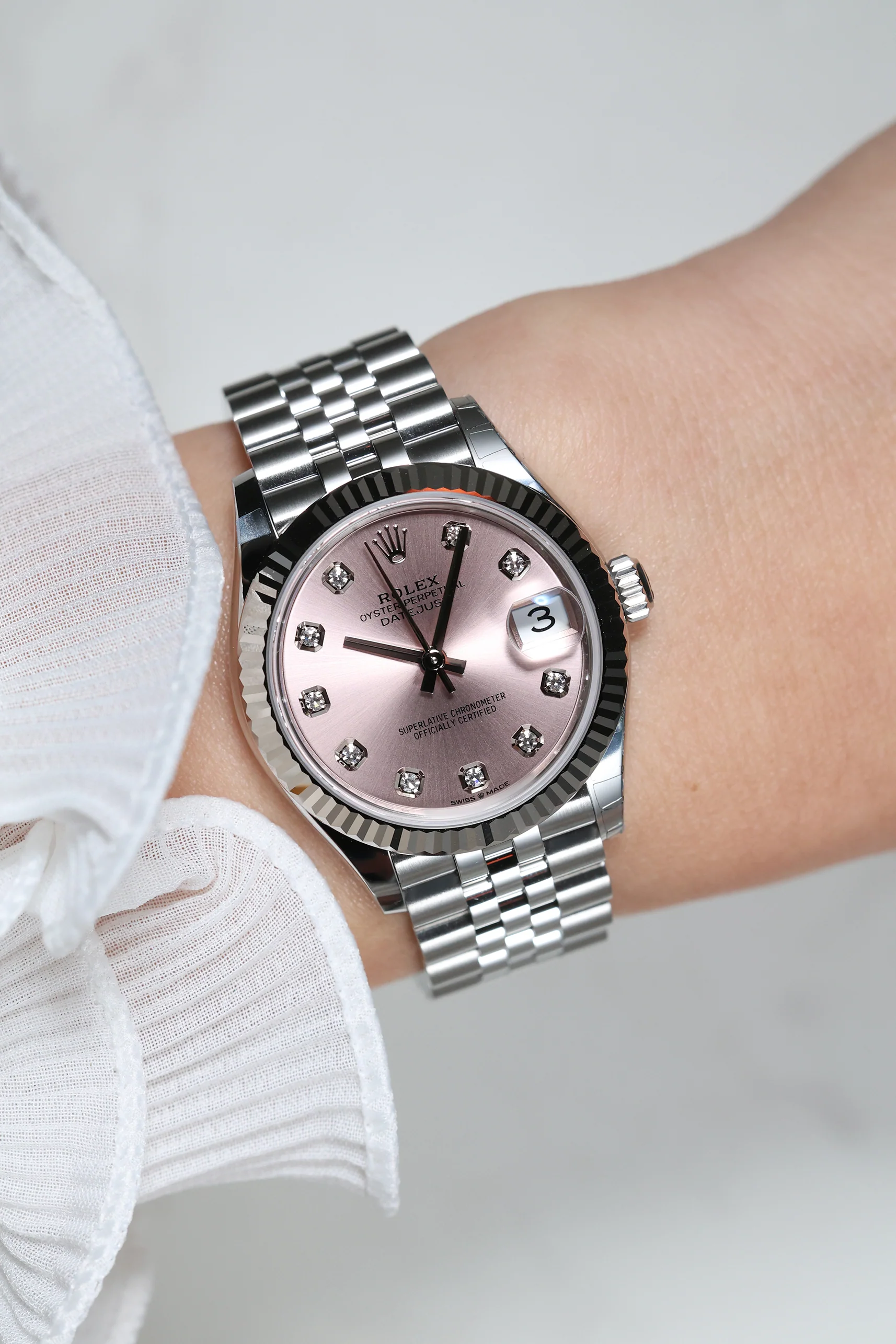 Rolex Datejust 31mm 10 Diamonds Pink Jubilee 278274 - Image 6