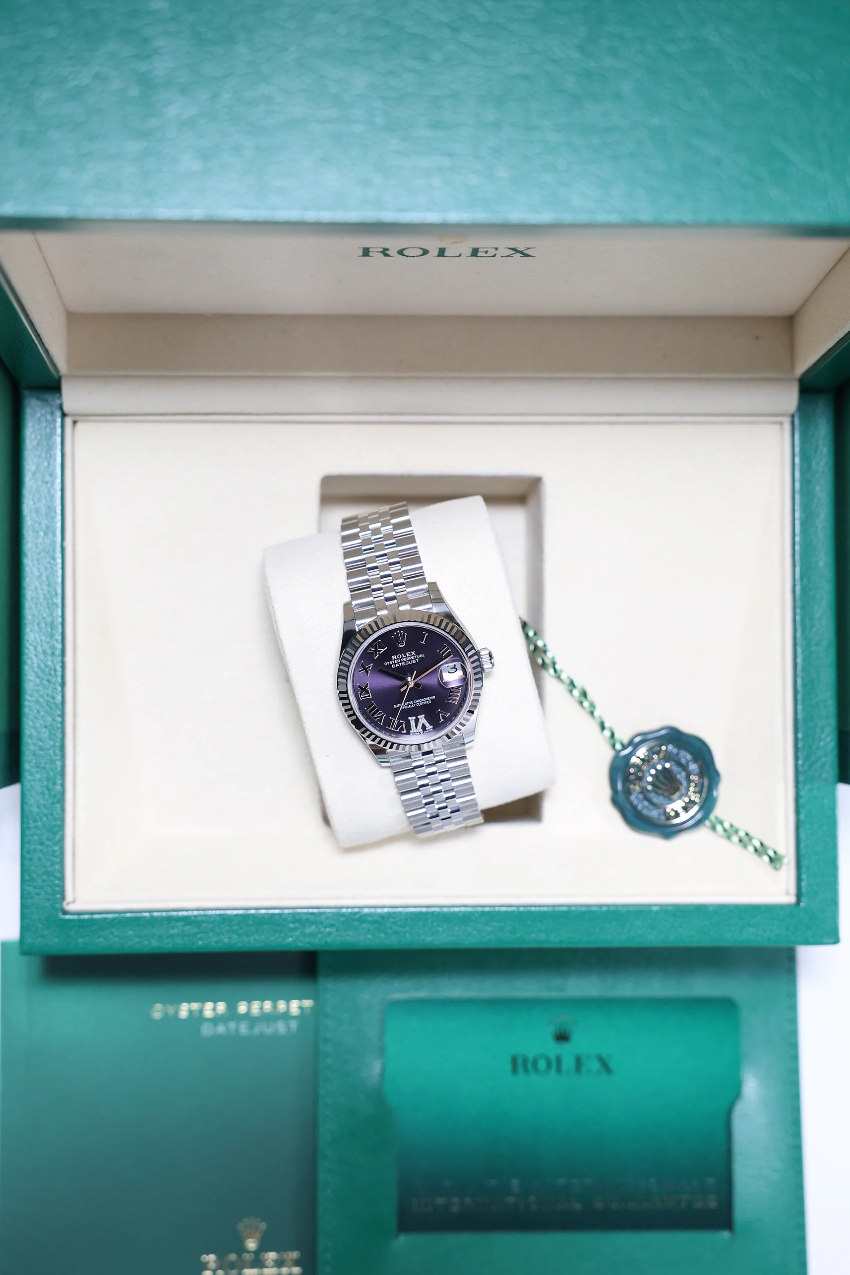 Rolex Datejust 31mm Aubergine Roman Diamond VI Jubilee 278274 - Image 14