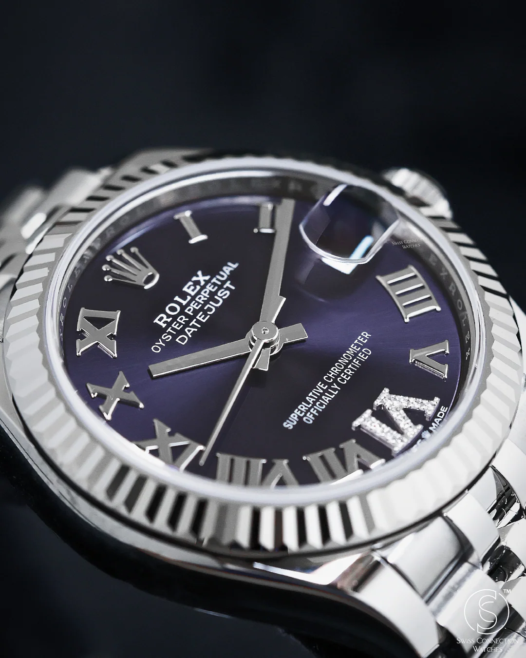Rolex Datejust 31mm Aubergine Roman Diamond VI Jubilee 278274 - Image 3