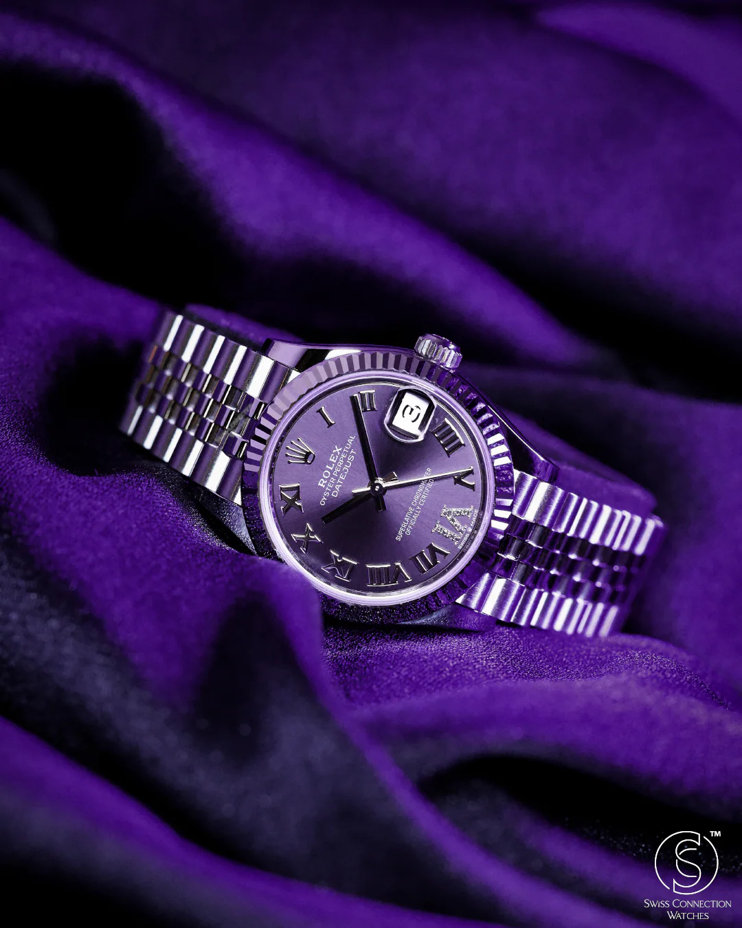 Rolex Datejust 31mm Aubergine Roman Diamond VI Jubilee 278274 - Image 5