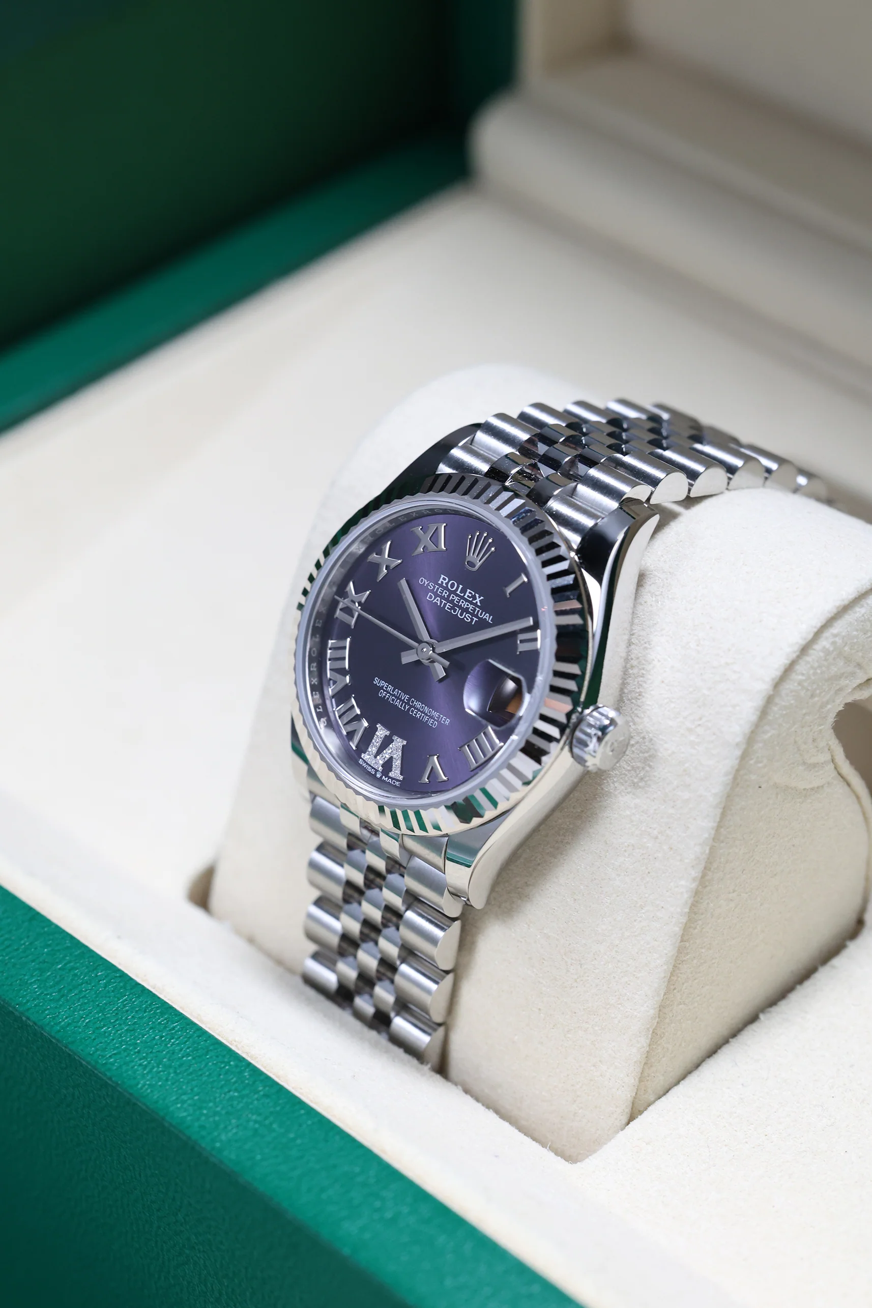 Rolex Datejust 31mm Aubergine Roman Diamond VI Jubilee 278274 - Image 8