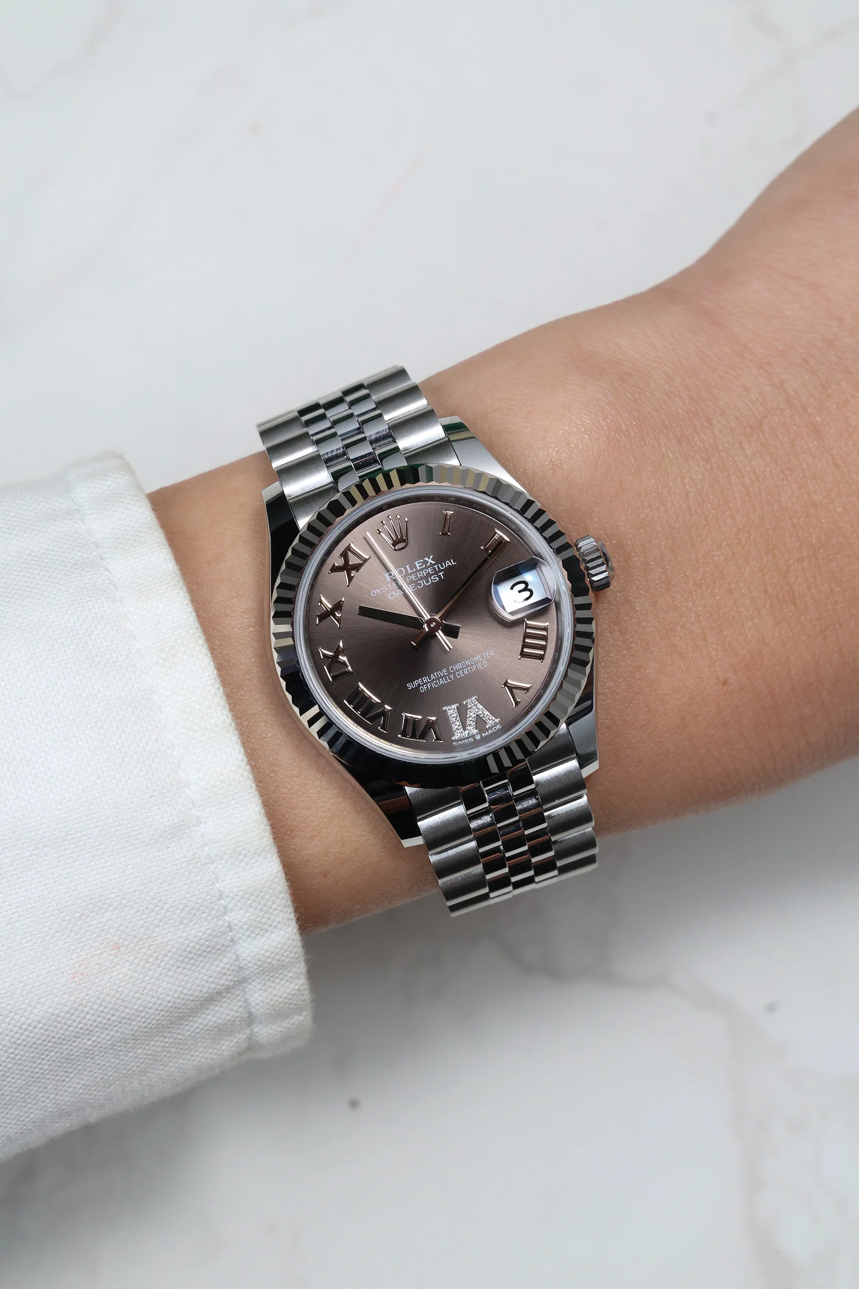 Rolex Datejust 31mm Grey Diamond VI Jubilee 278274 - Image 6