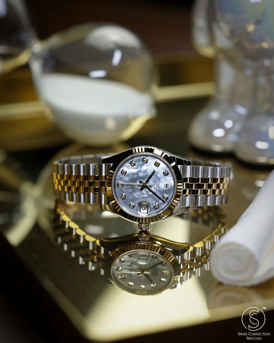 Rolex Datejust 31mm Mother of Pearl 10 Diamonds Rolesor Jubilee 278273 - Image 5
