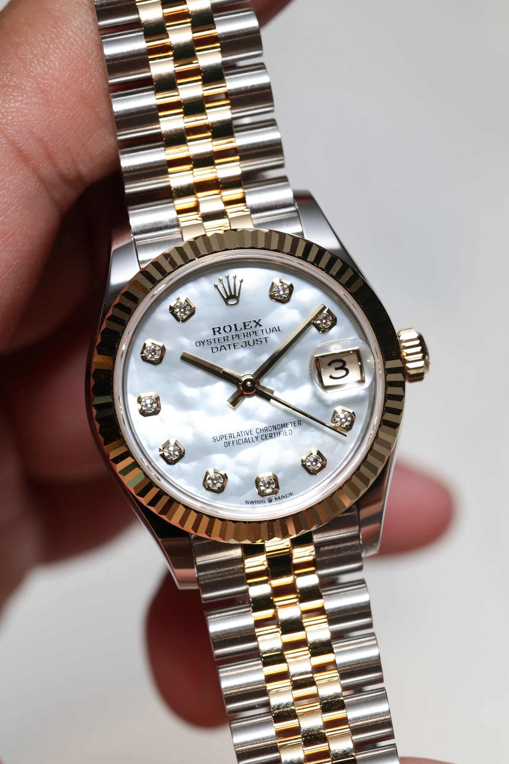 Rolex Datejust 31mm Mother of Pearl 10 Diamonds Rolesor Jubilee 278273 - Image 7