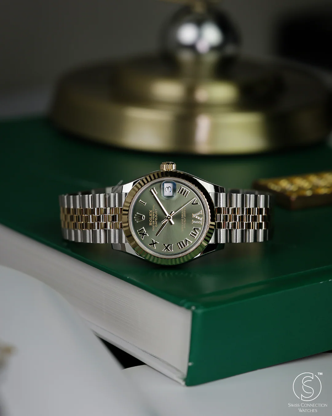 Rolex Datejust 31mm Olive Green 11 Diamonds Steel Rolesor Jubilee 278273 - Image 4
