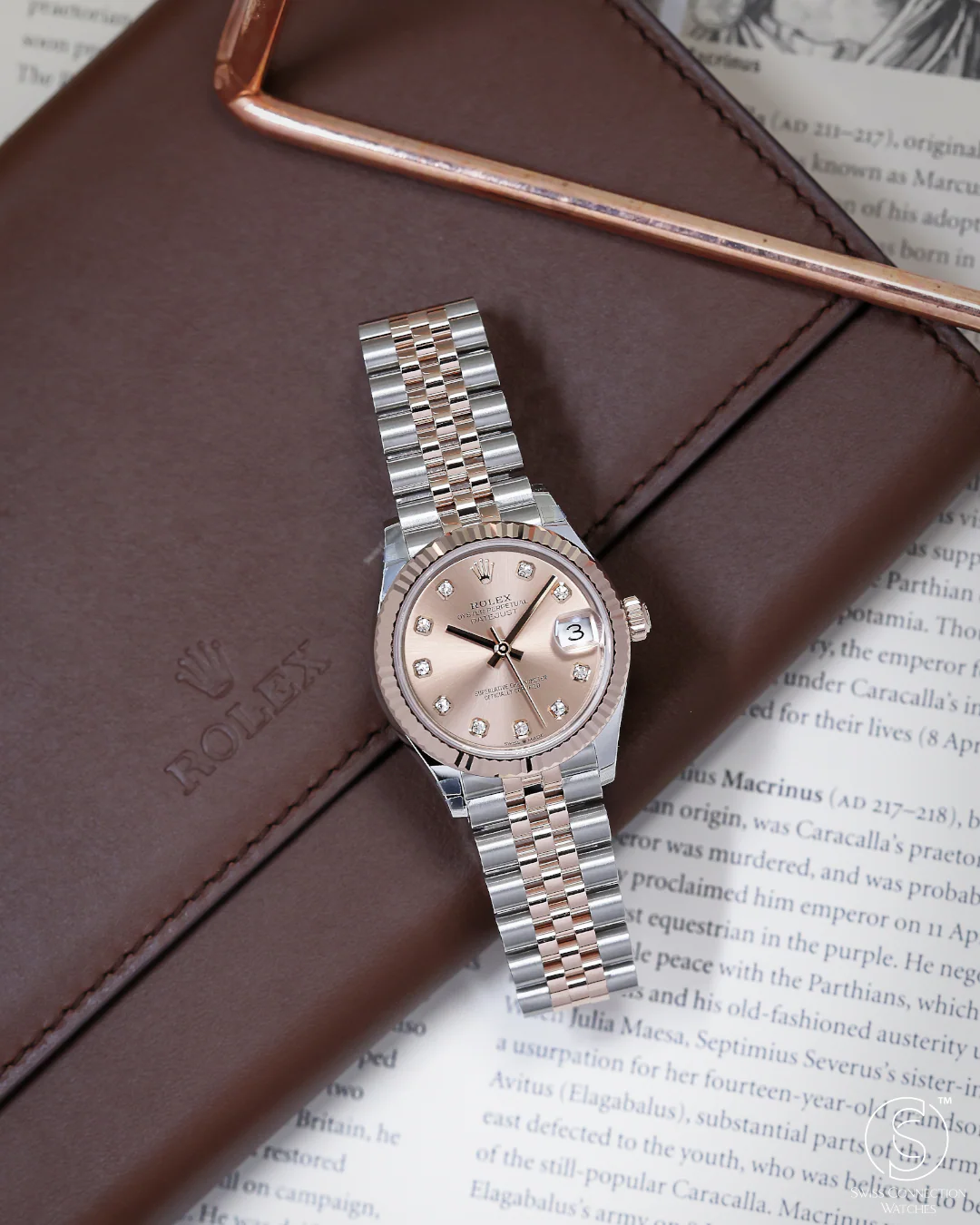 Rolex Datejust 31mm Pink 10 Diamonds Steel Everose Jubilee Bracelet 278271 - Image 5