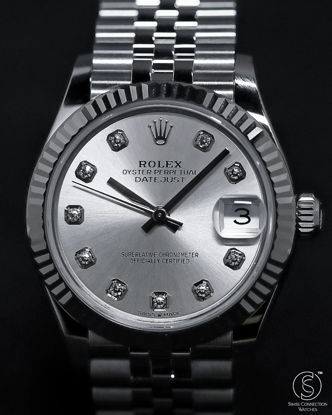 Rolex Datejust 31mm Silver 10 Diamonds Jubilee 278274 - Image 2
