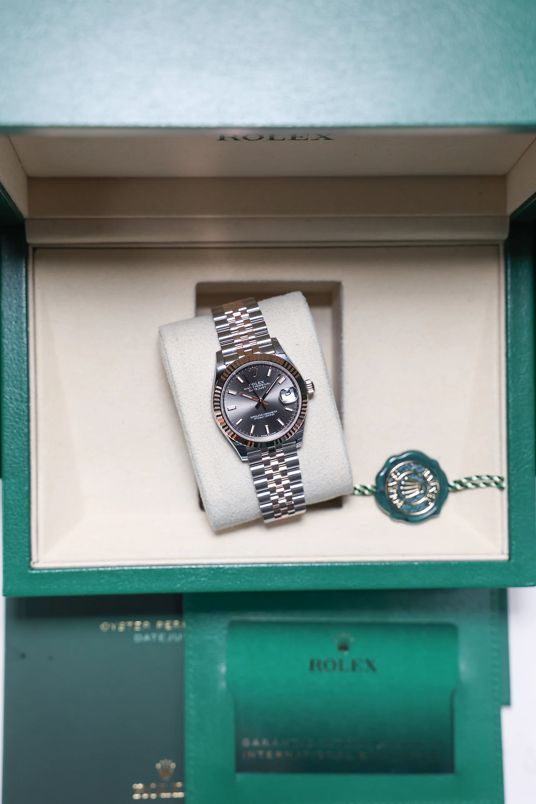 Rolex Datejust 31mm Slate Index Everose Jubilee Bracelet 278271 - Image 14