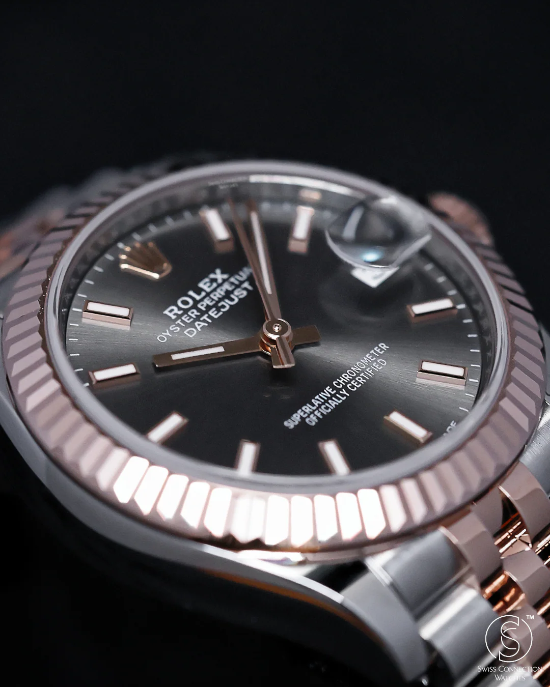 Rolex Datejust 31mm Slate Index Everose Jubilee Bracelet 278271 - Image 3