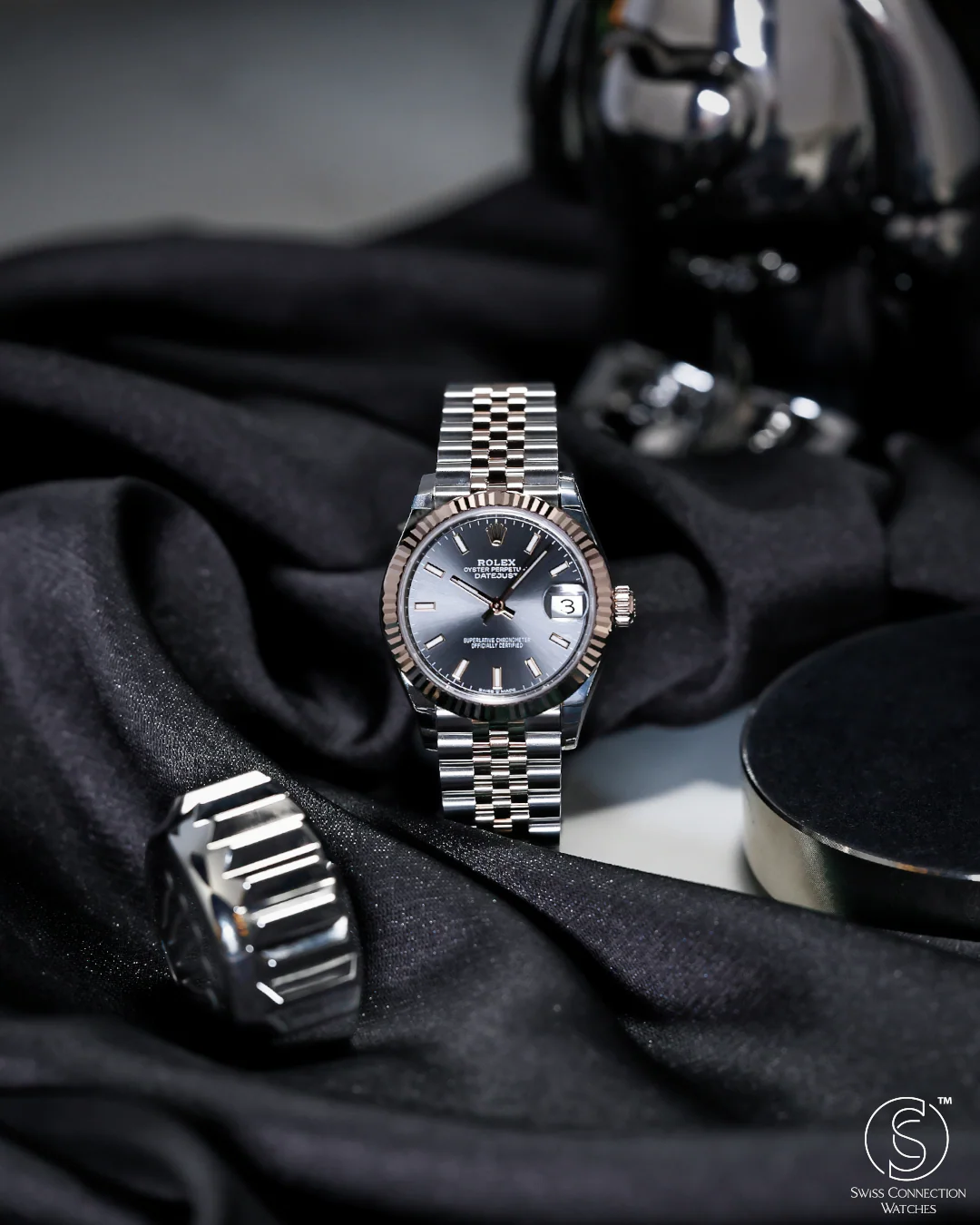 Rolex Datejust 31mm Slate Index Everose Jubilee Bracelet 278271 - Image 4