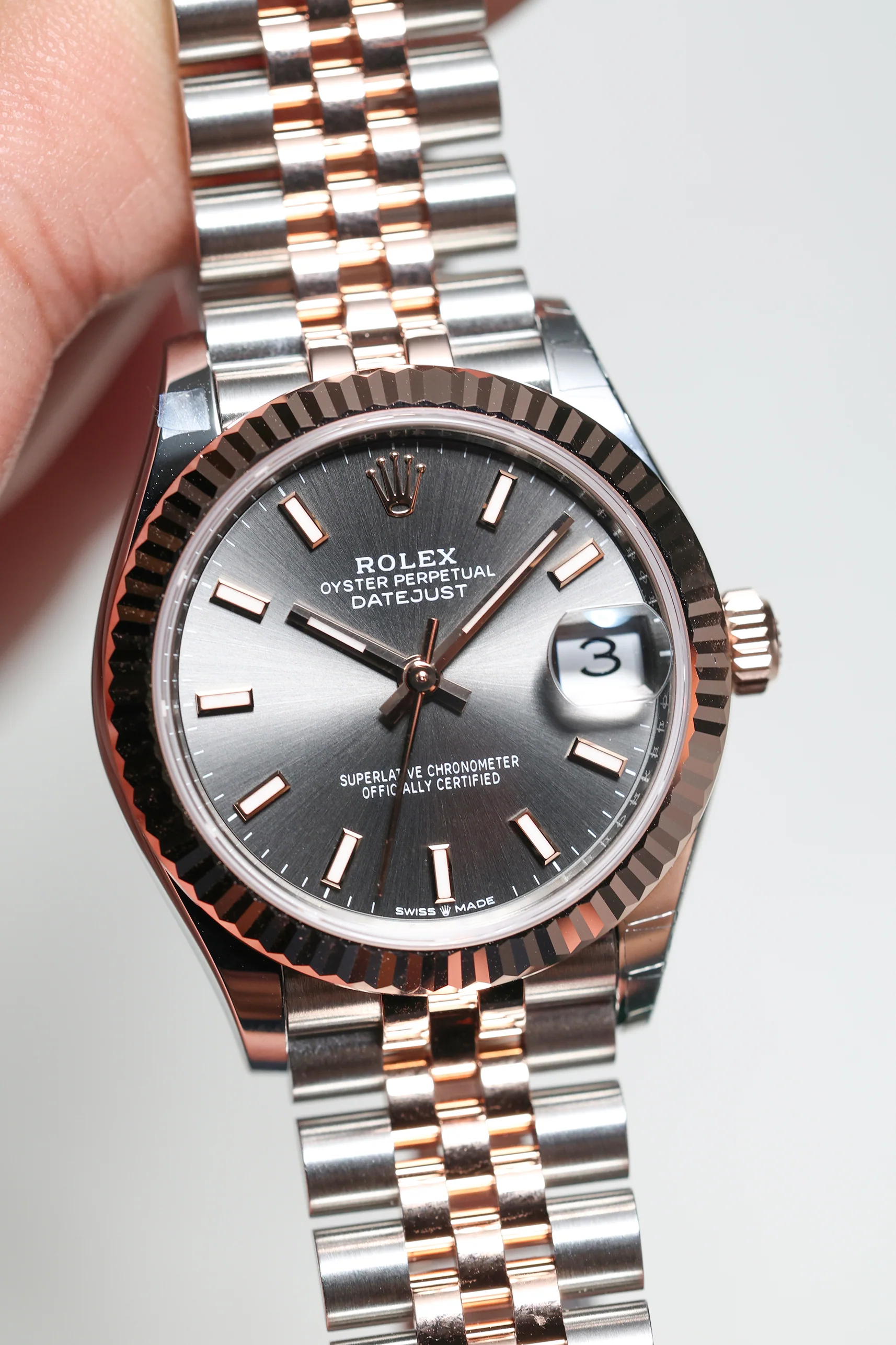 Rolex Datejust 31mm Slate Index Everose Jubilee Bracelet 278271 - Image 7