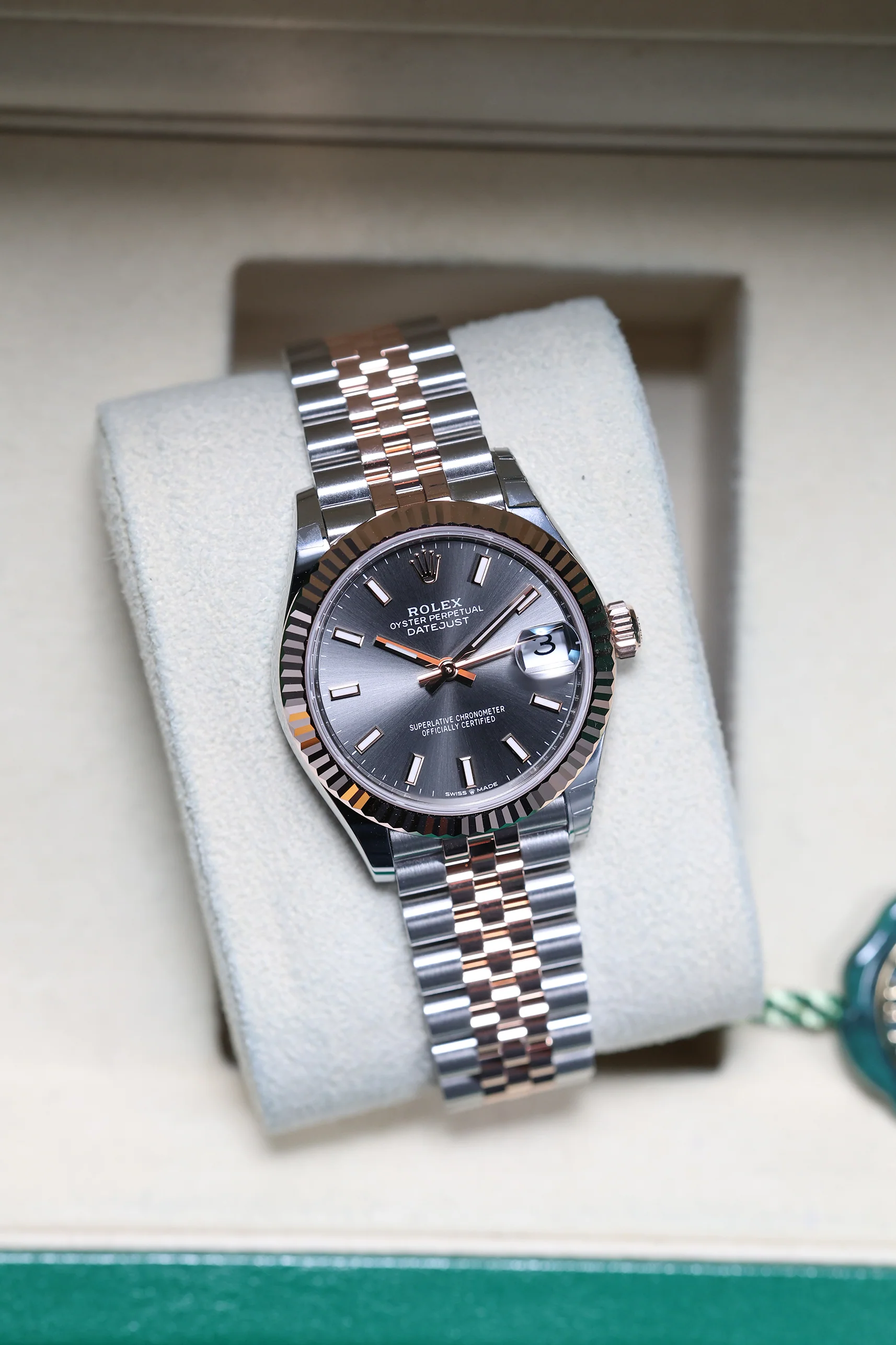Rolex Datejust 31mm Slate Index Everose Jubilee Bracelet 278271 - Image 8