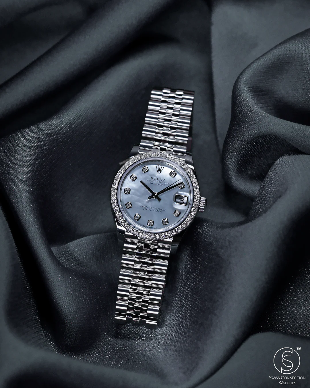 Rolex Datejust 31mm White Mother of Pearl with 10 Diamonds Jubilee 278384RBR - Image 5