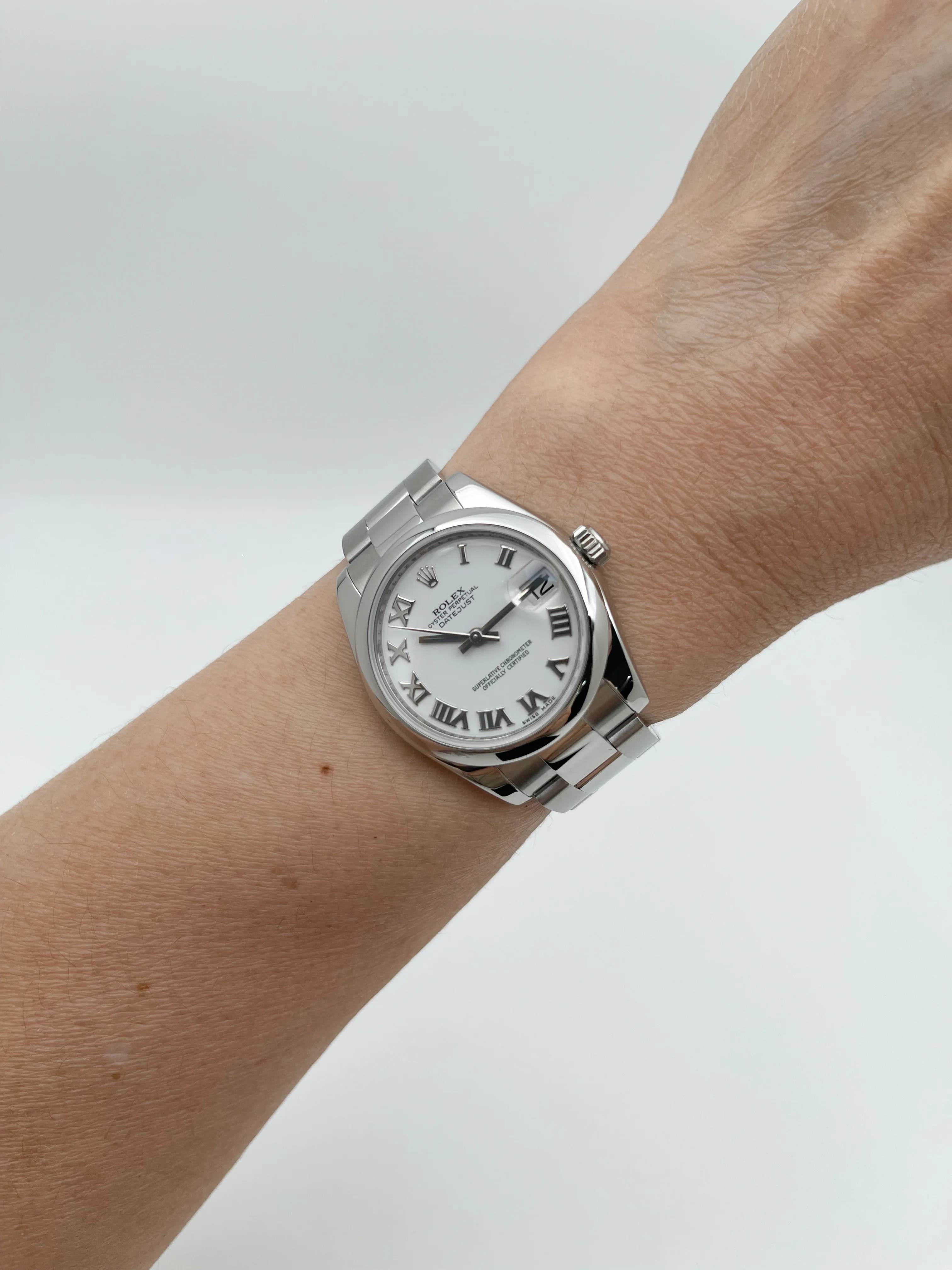 Rolex Datejust 31mm White Roman Oyster Bracelet 178240 2014 [Preowned] - Image 2