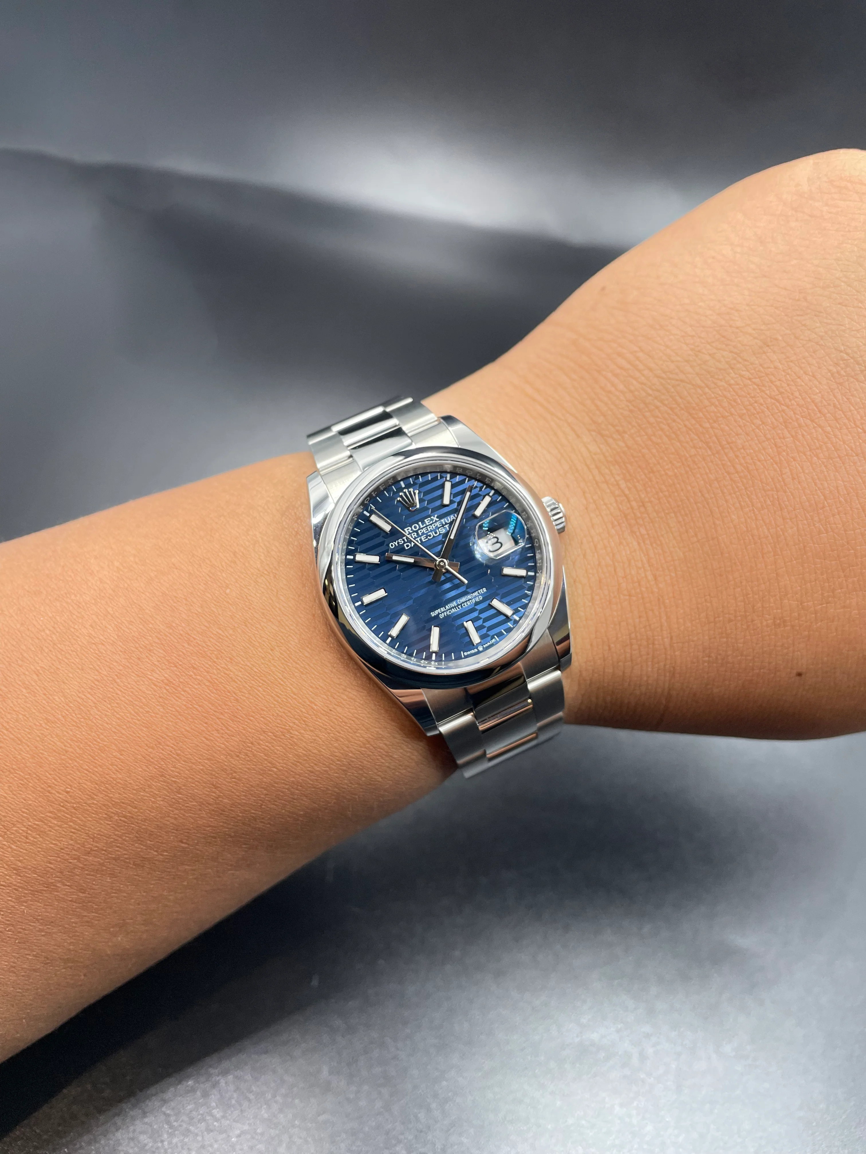 Rolex Datejust 36mm Blue Fluted Motif Dial 126200 2023 [Preowned] - Image 2