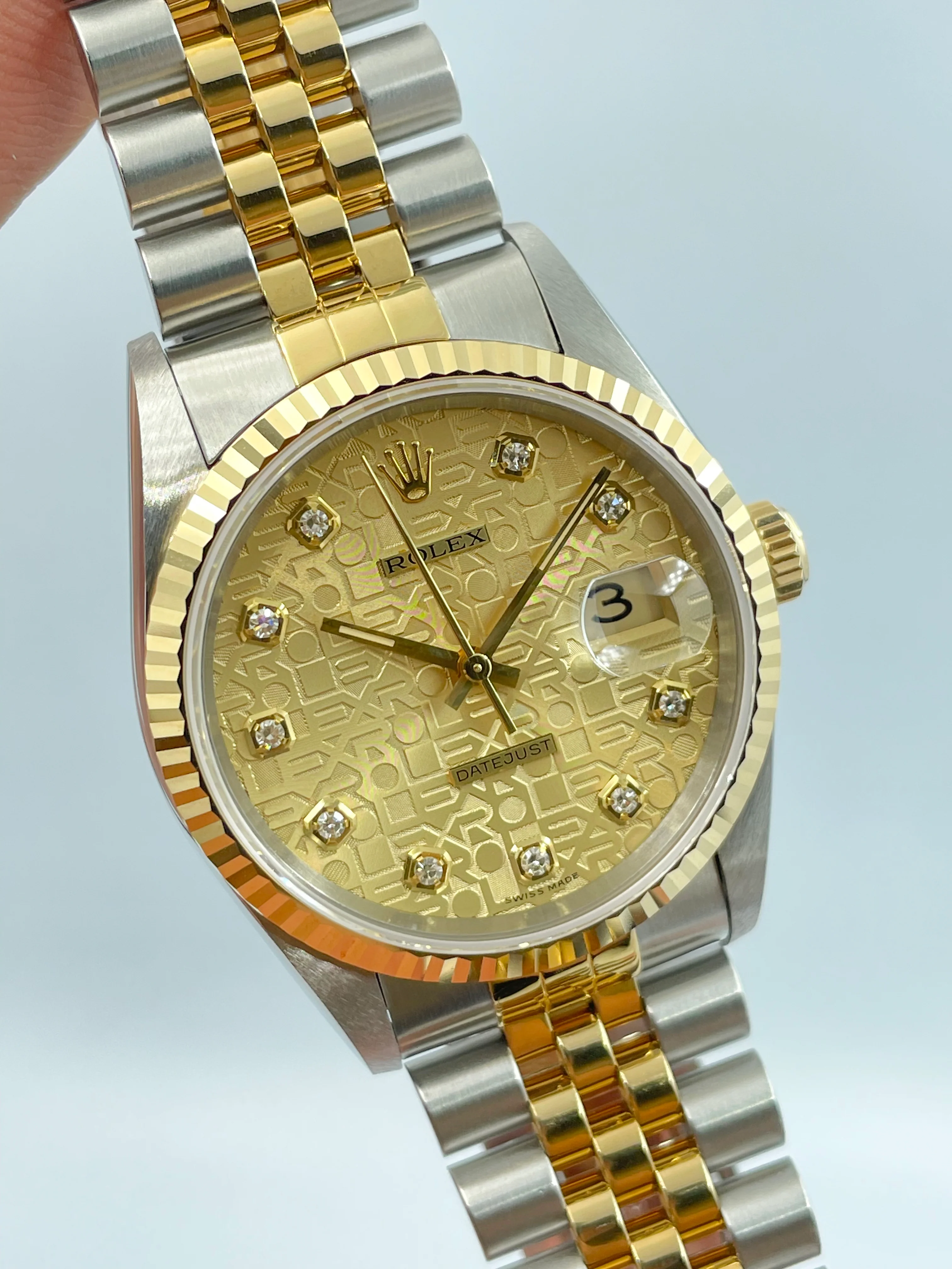 Rolex Datejust 36mm Jubilee Motif Diamond Dial on Jubilee 16233 1998 [NOS] - Image 3