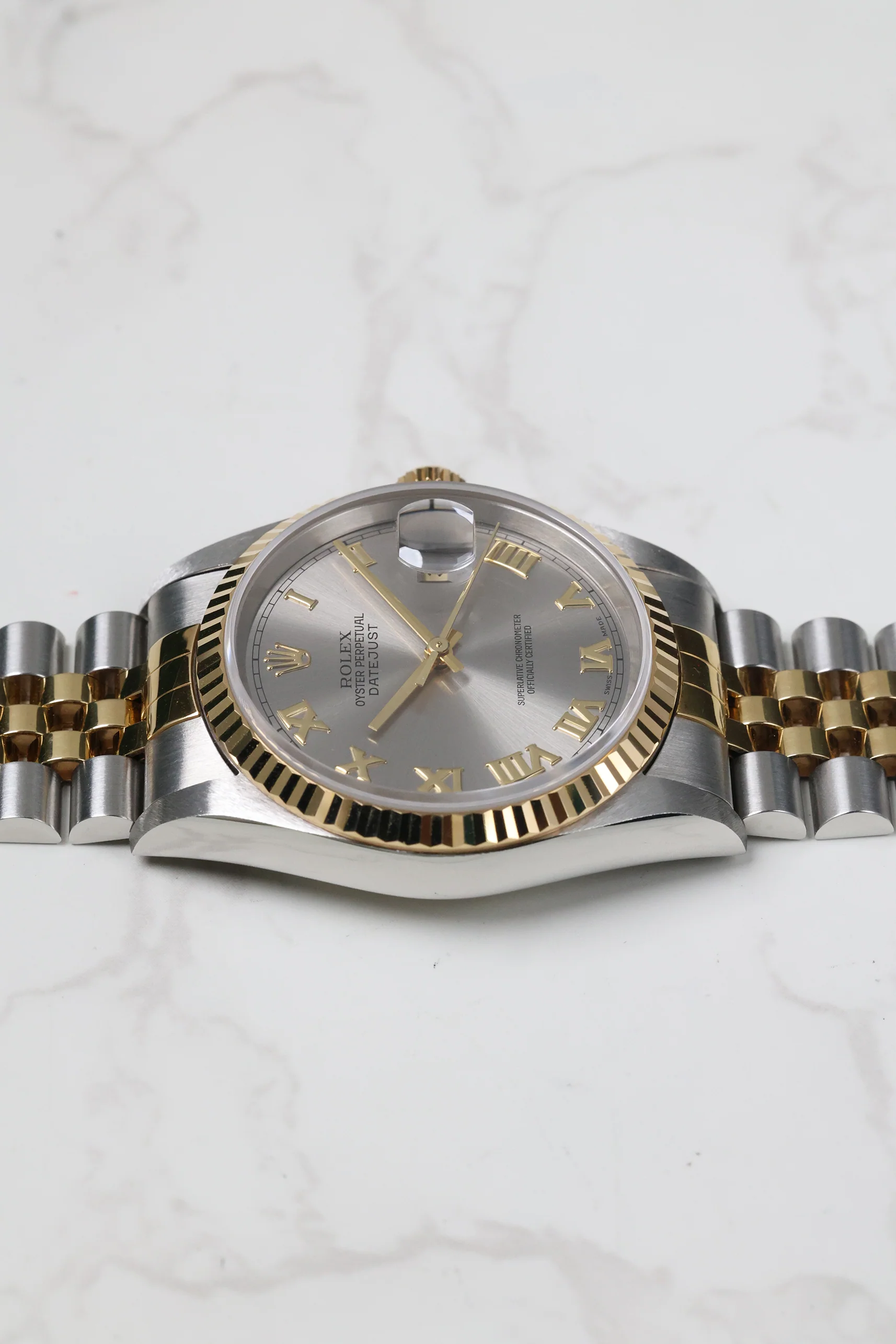 Rolex Datejust 36mm Silver Roman Steel Rolesor on Jubilee 16233 1997 [NOS] - Image 12
