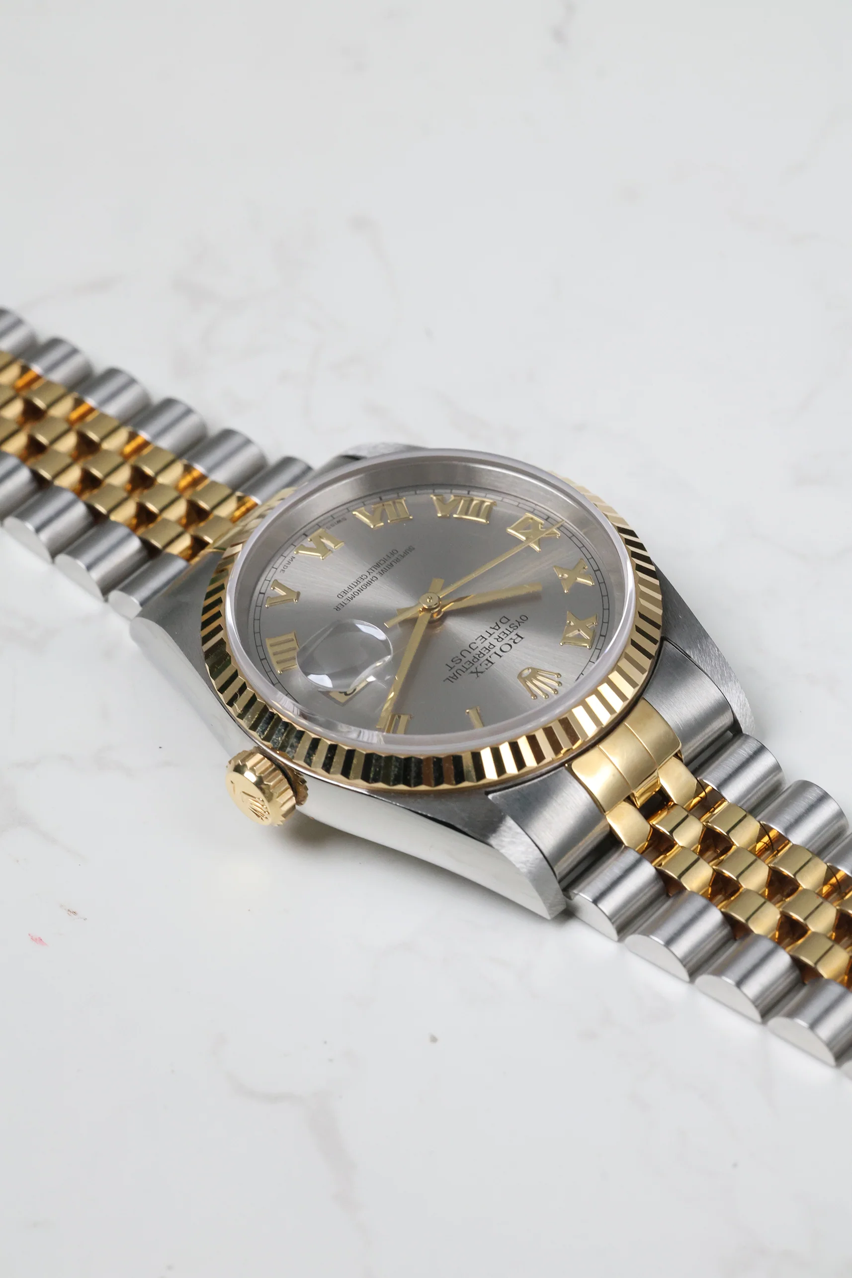 Rolex Datejust 36mm Silver Roman Steel Rolesor on Jubilee 16233 1997 [NOS] - Image 13