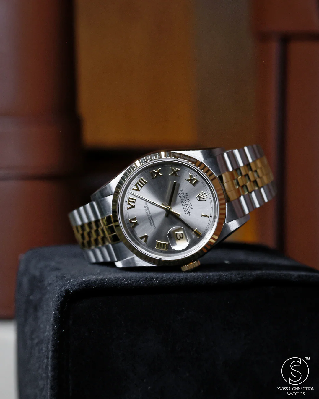 Rolex Datejust 36mm Silver Roman Steel Rolesor on Jubilee 16233 1997 [NOS] - Image 5