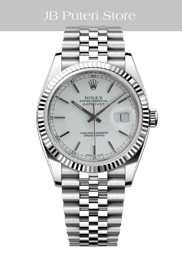 Rolex Datejust 36mm White Index Dial on Jubilee 16234 [NOS]