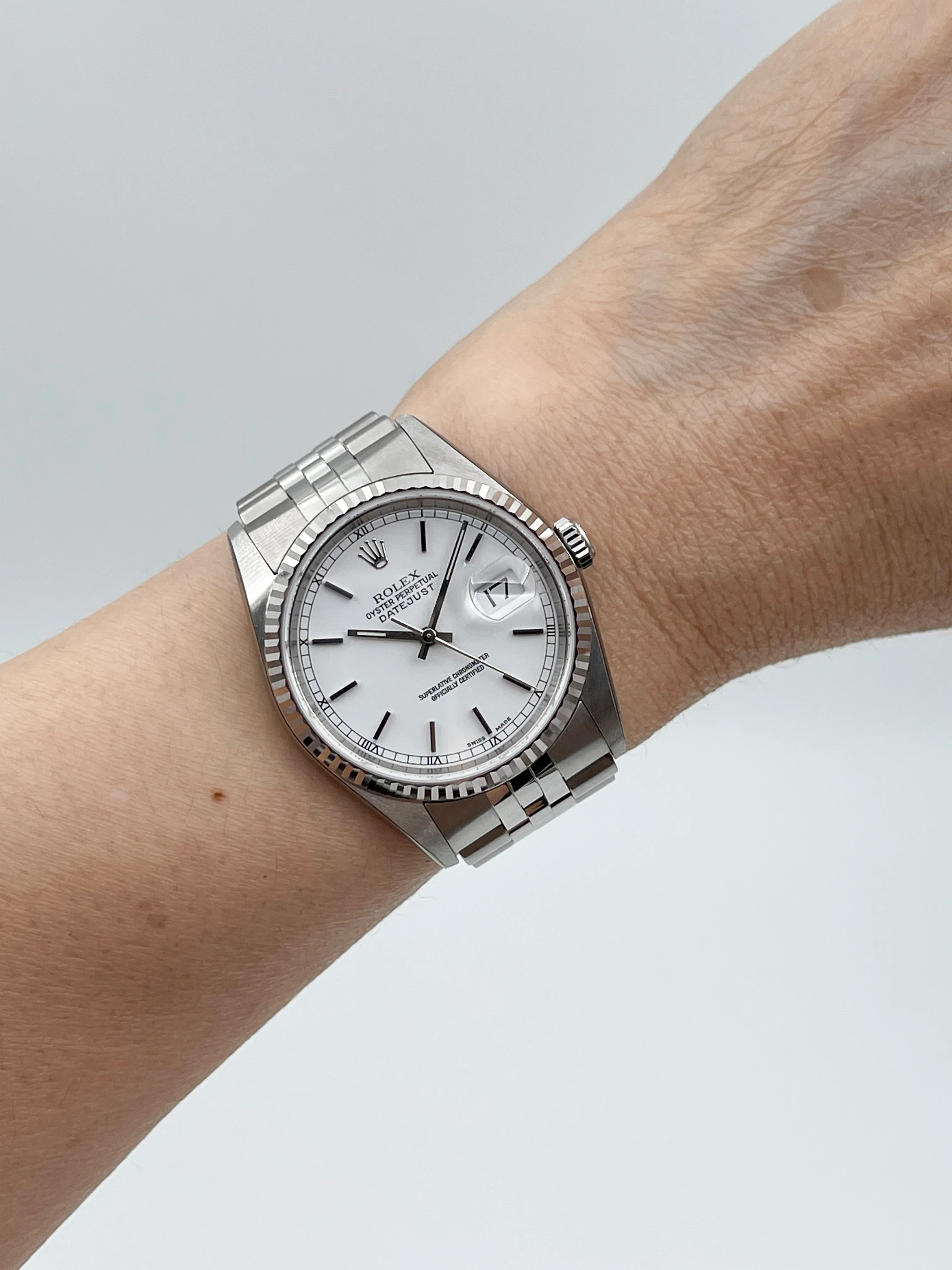 Rolex Datejust 36mm White Index Dial on Jubilee 16234 [NOS] - Image 2