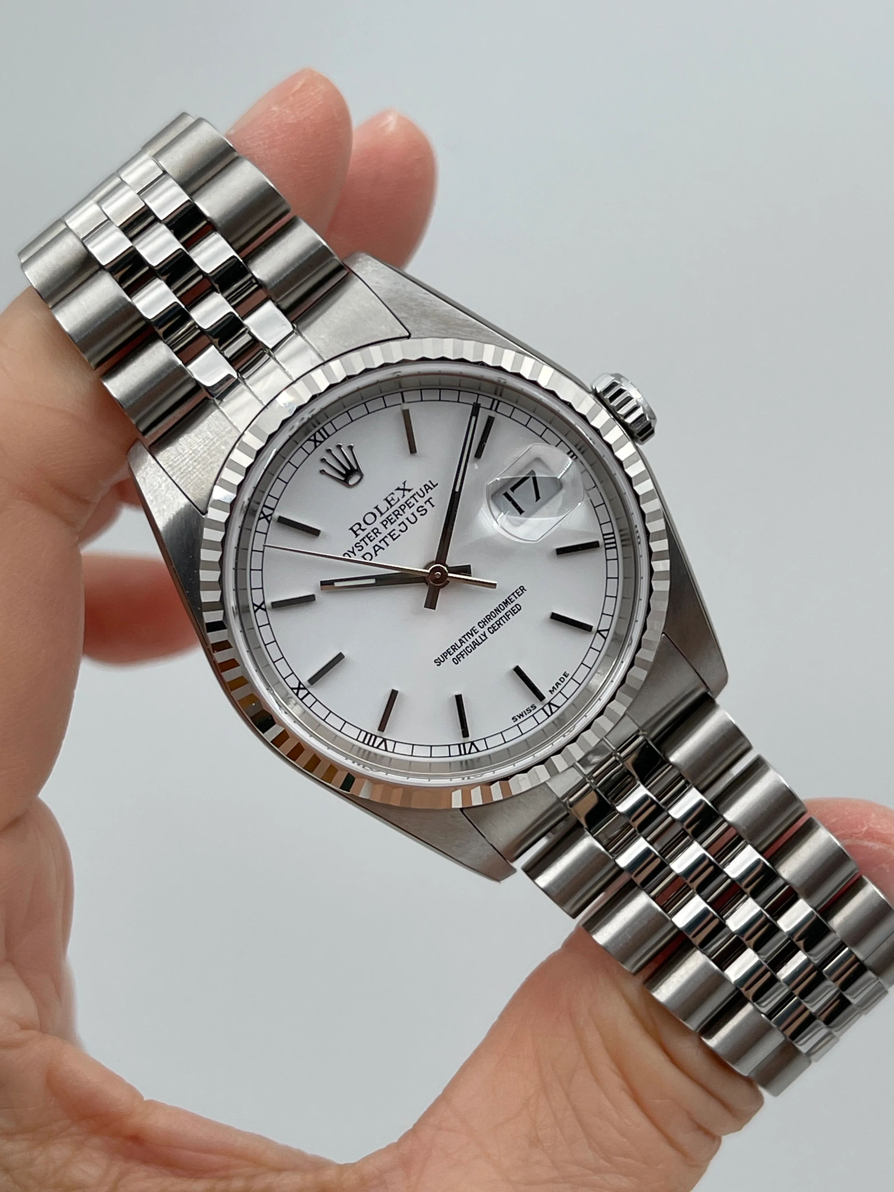 Rolex Datejust 36mm White Index Dial on Jubilee 16234 [NOS] - Image 3