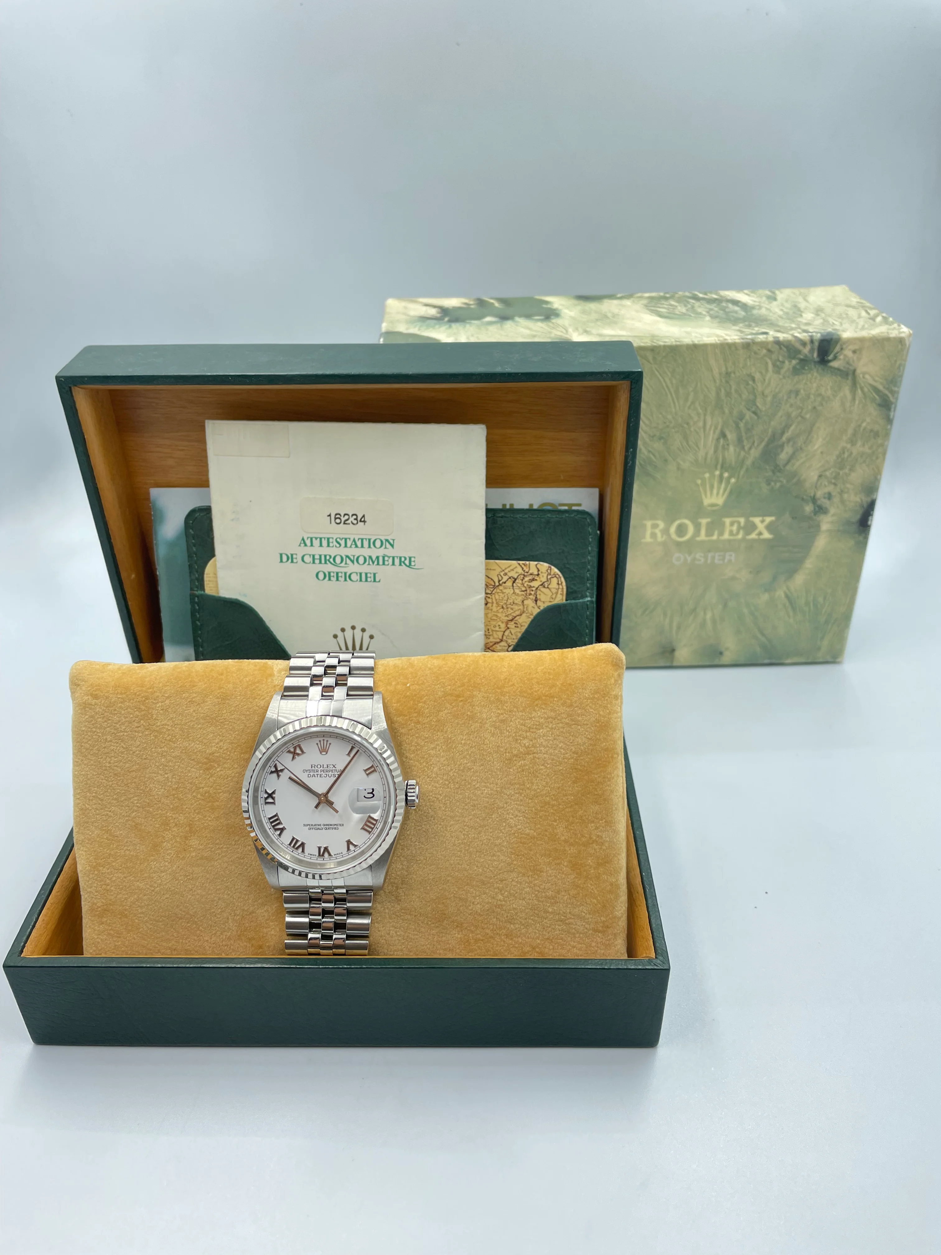 Rolex Datejust 36mm White Roman Dial on Jubilee 16234 2002 [Preowned] - Image 16