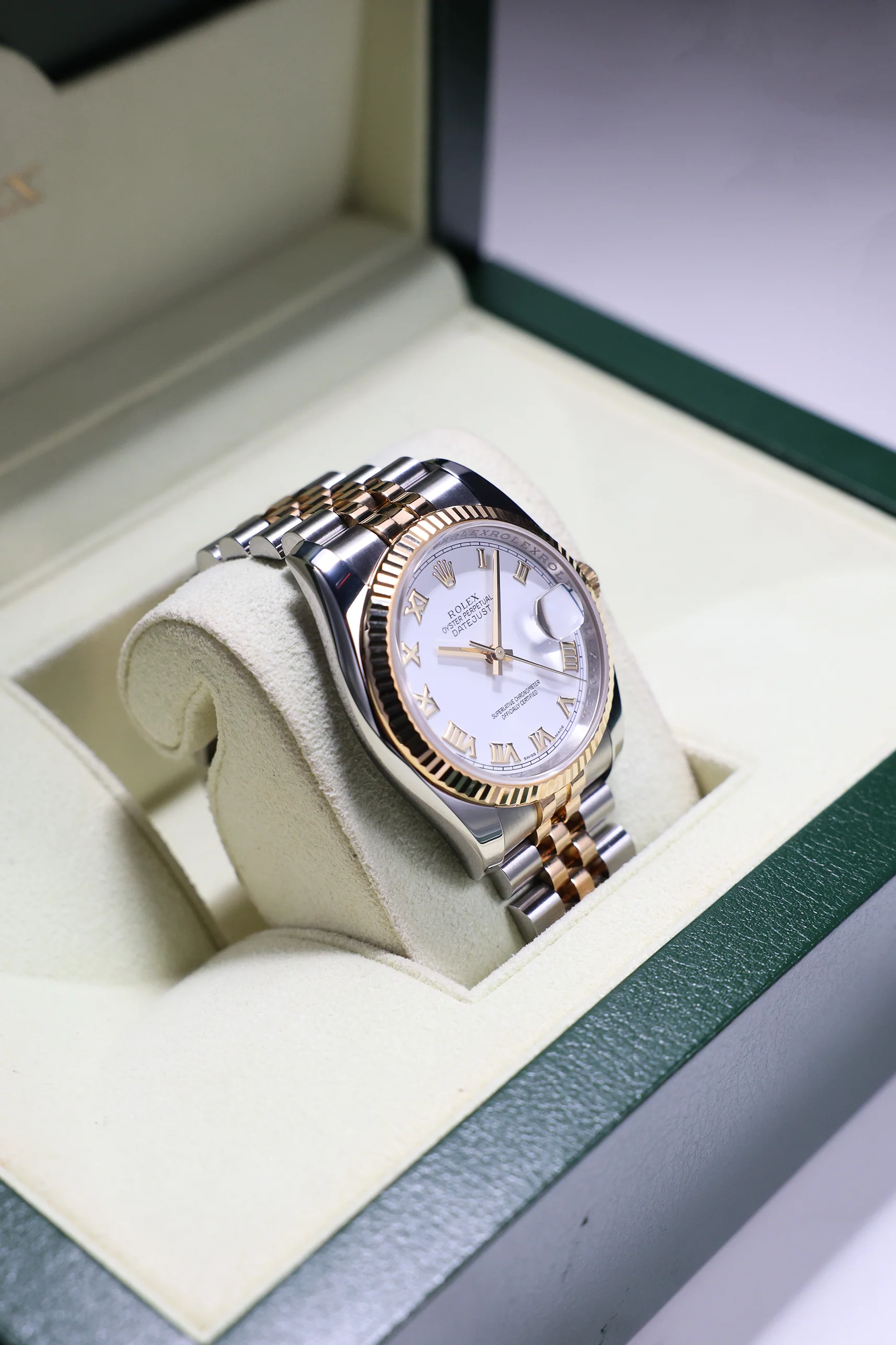 Rolex Datejust 36mm White Roman Dial Steel Rolesor on Jubilee 116233 2012 [Preowned] - Image 10