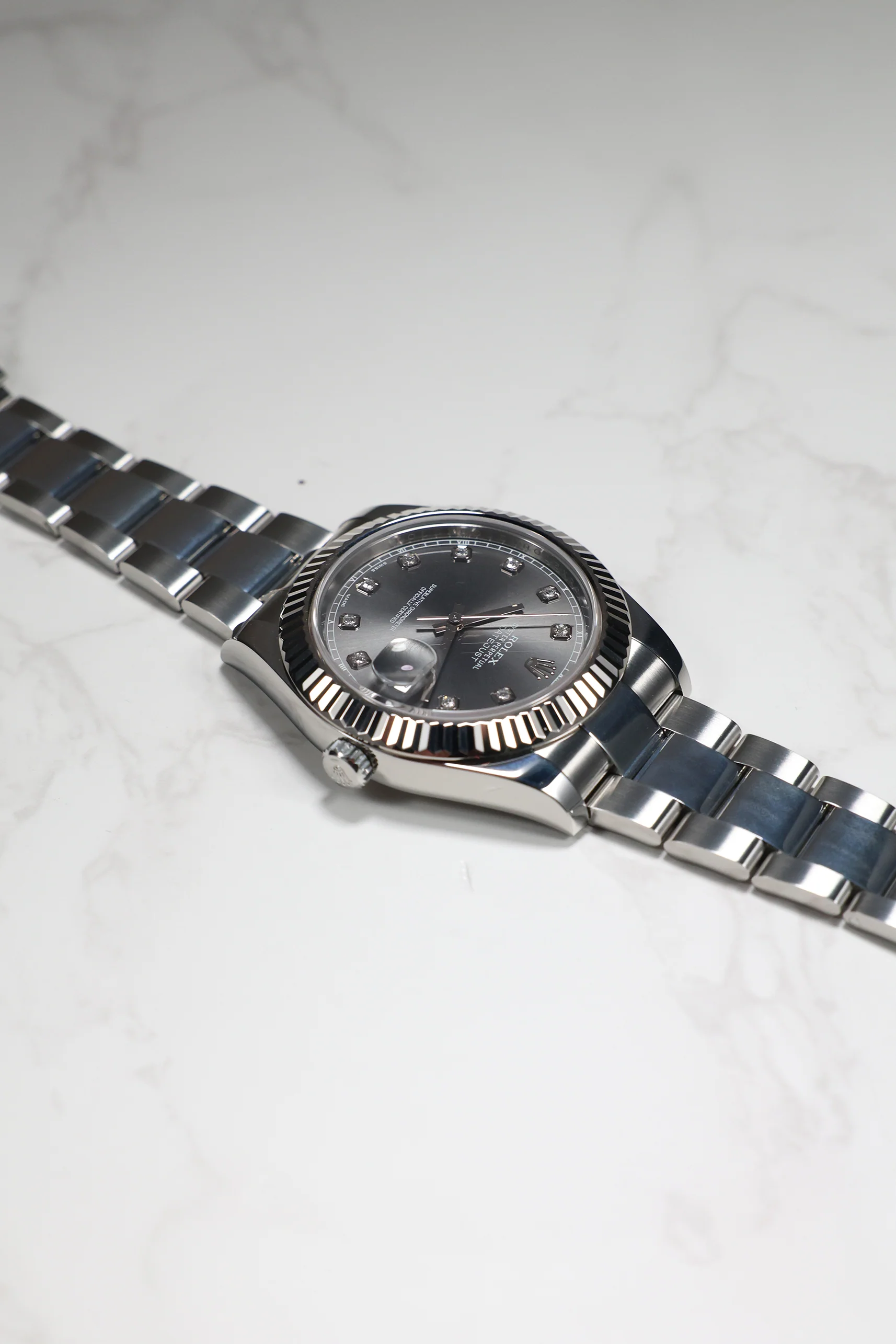 Rolex Datejust 41mm 10 Diamonds Slate Grey 116334 2013 [Preowned] - Image 14