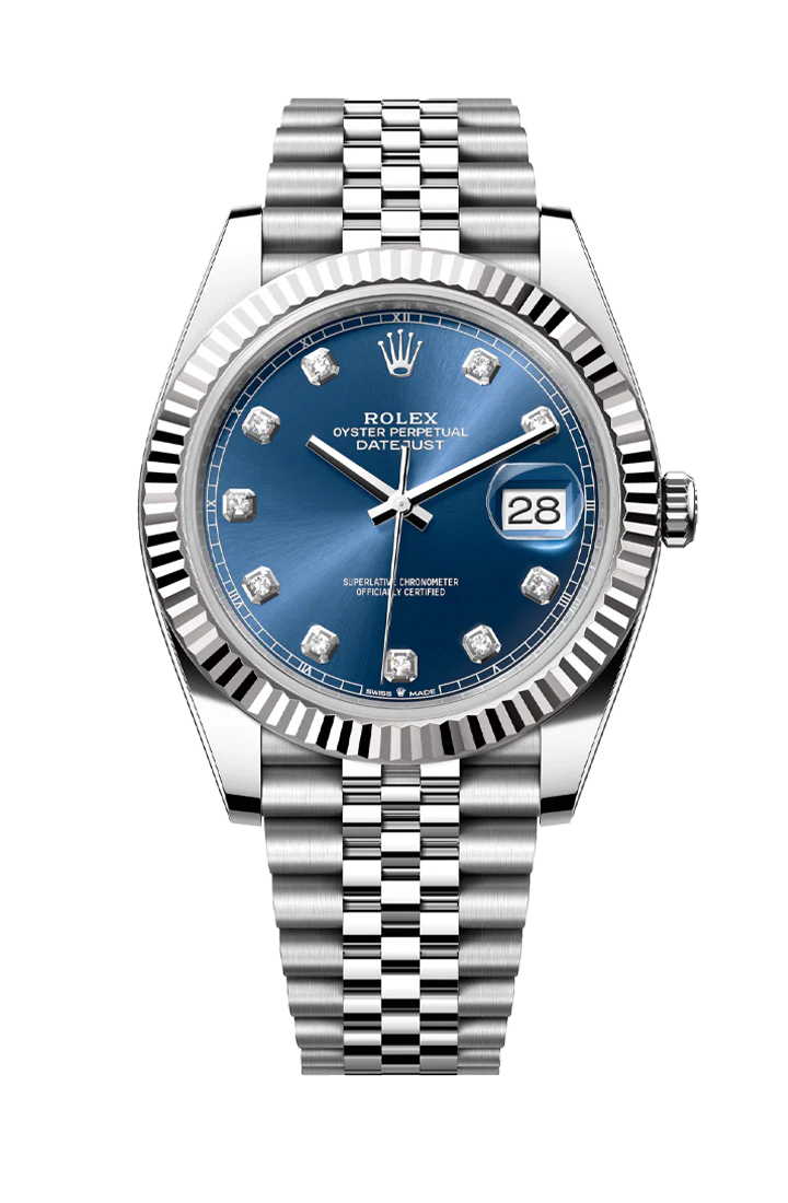 Rolex Datejust 41mm Blue 10 Diamond on Jubilee 126334