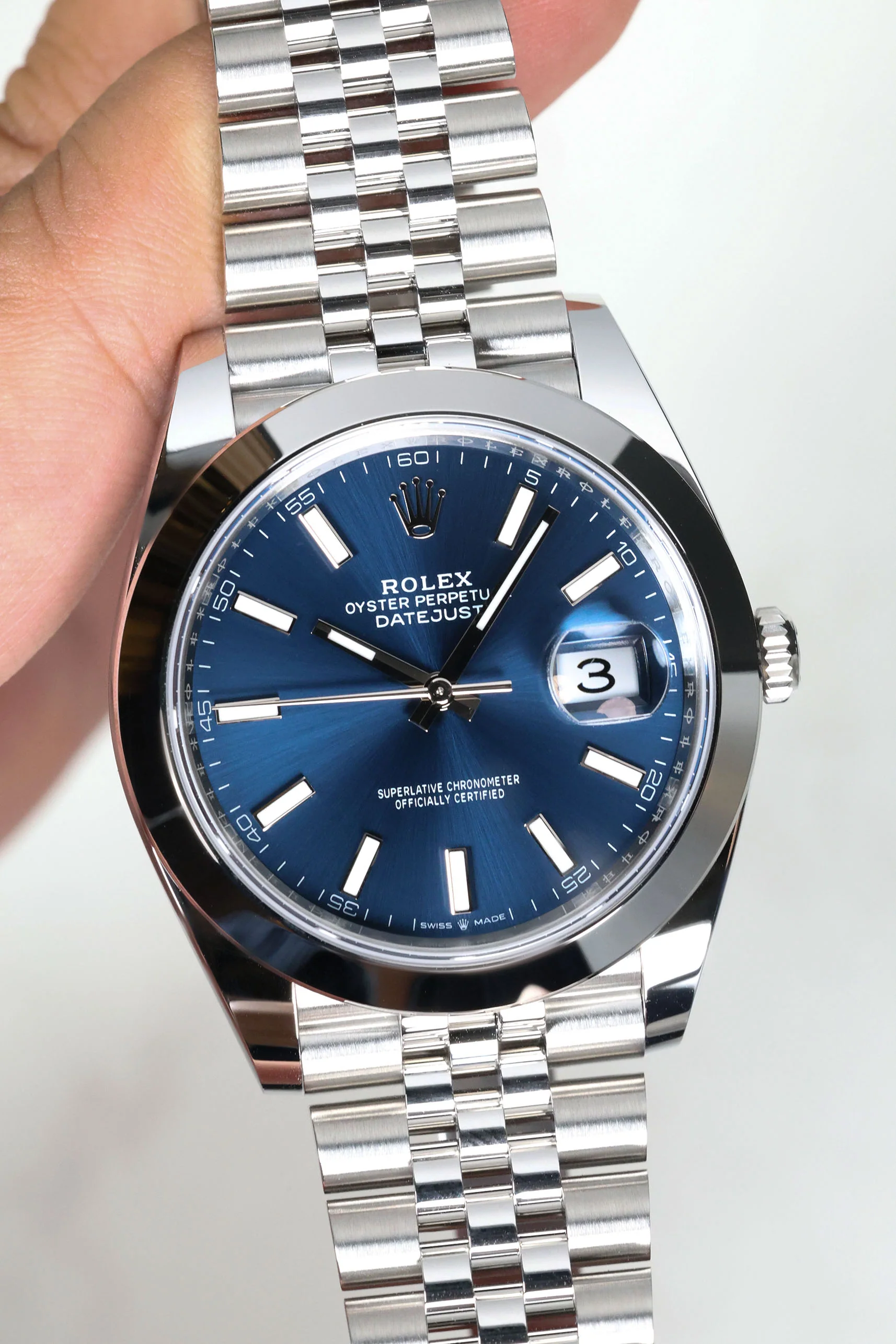 Rolex Datejust 41mm Blue Index Jubilee 126300 - Image 3