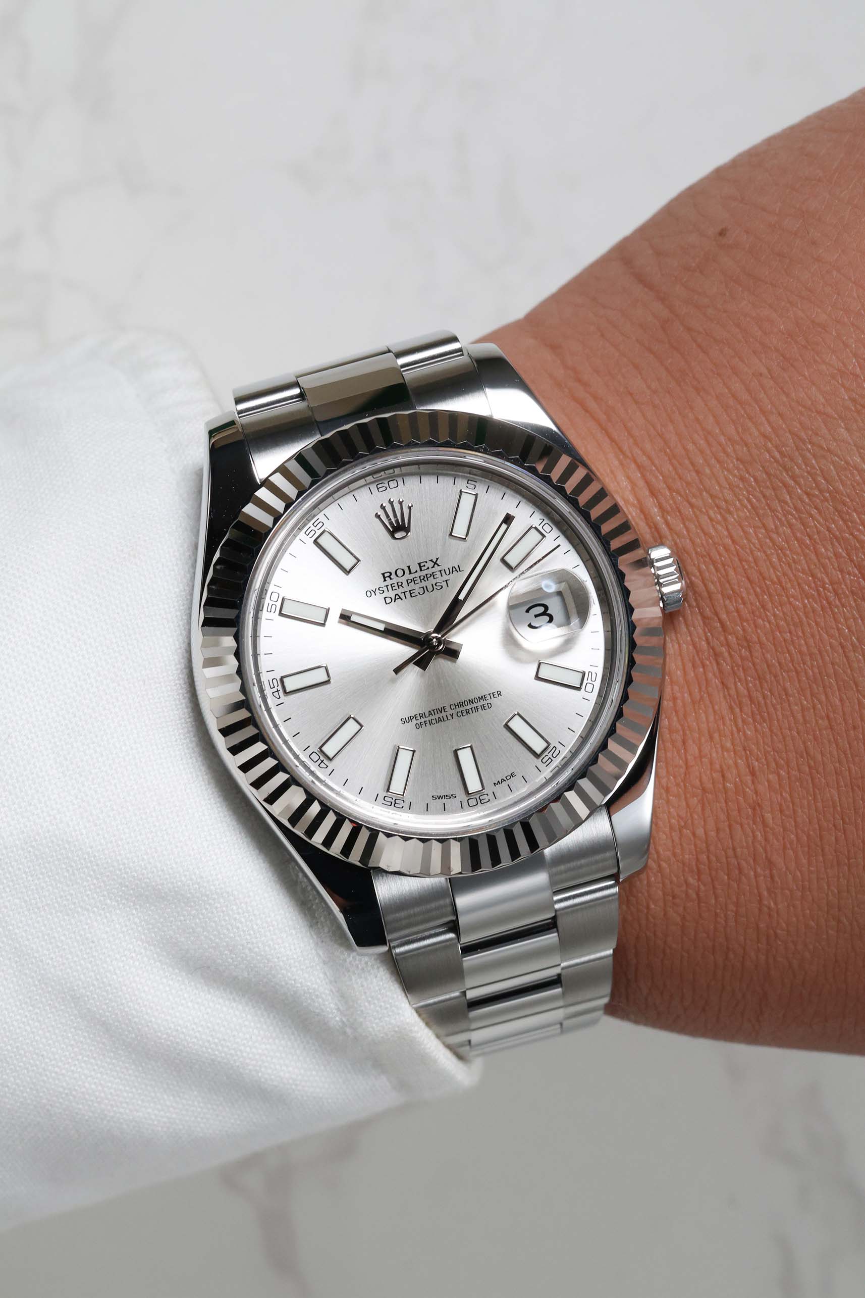 Rolex Datejust II 41mm Silver Index 116334 2017 [Preowned] - Image 6