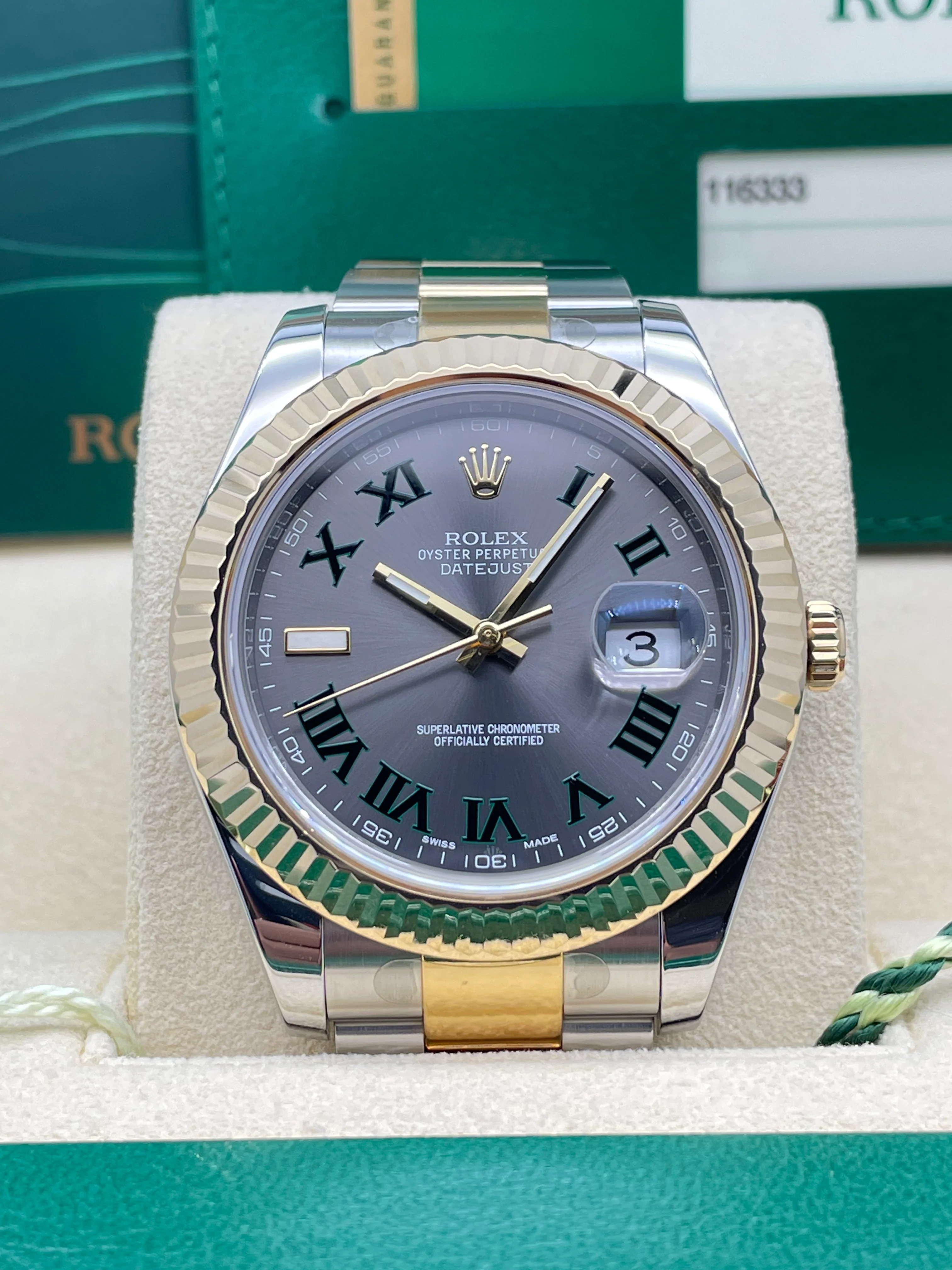 Rolex Datejust II Wimbledon Steel YG Oyster 41mm 116333 2015 [Preowned] - Image 4