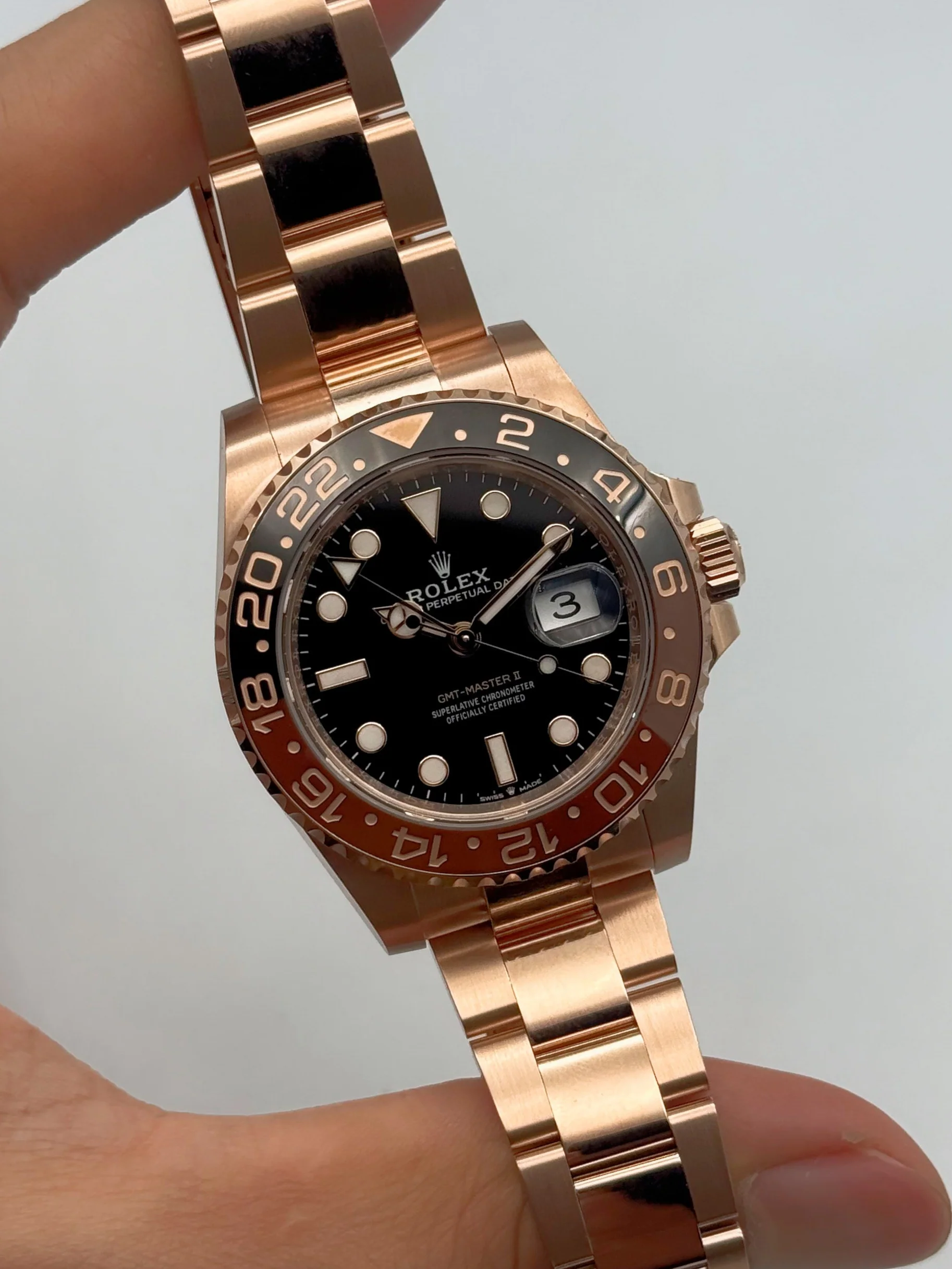 Rolex GMT Master II "Root Beer" Everose 126715CHNR - Image 7