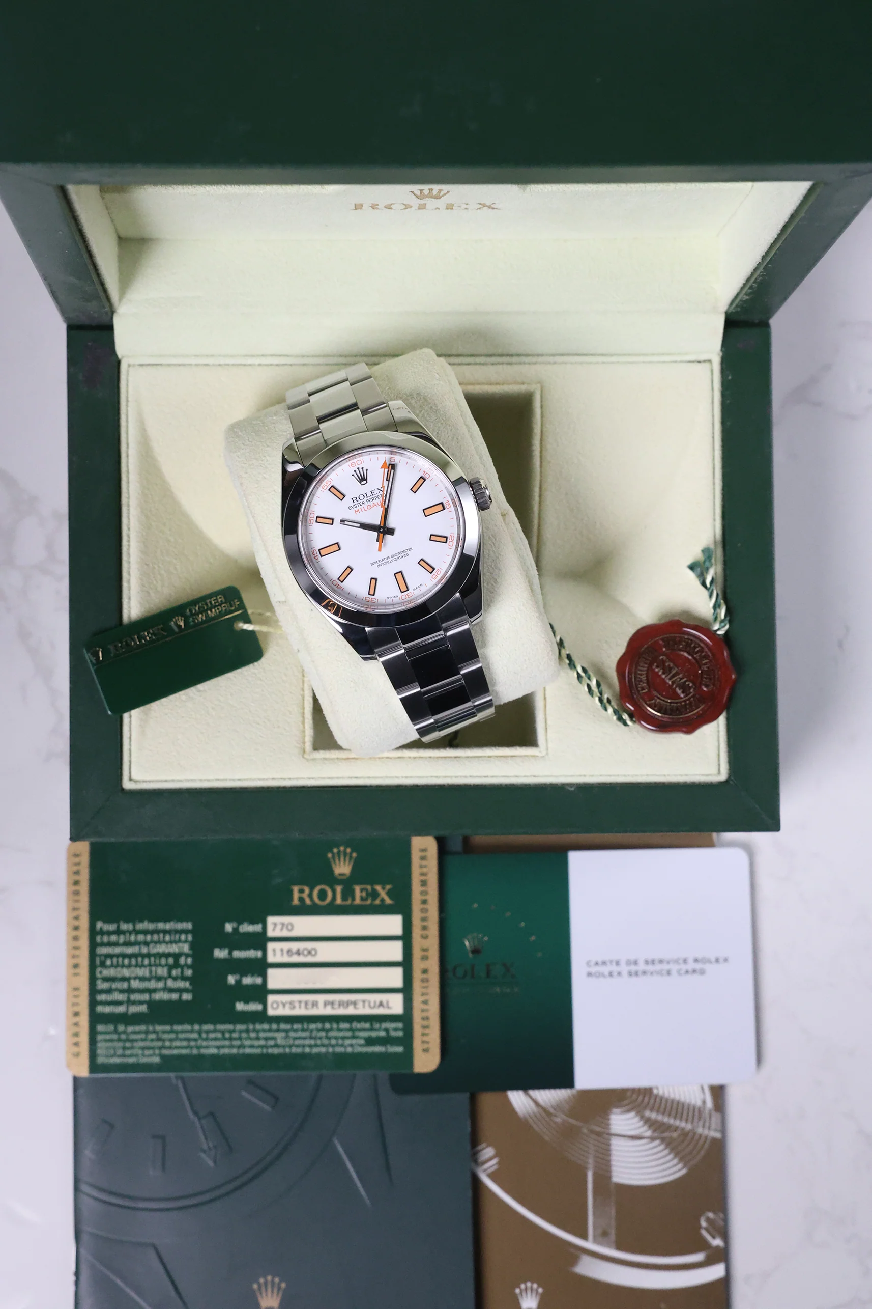 Rolex Milgauss White Dial 40mm 116400 2010 [Preowned] - Image 18