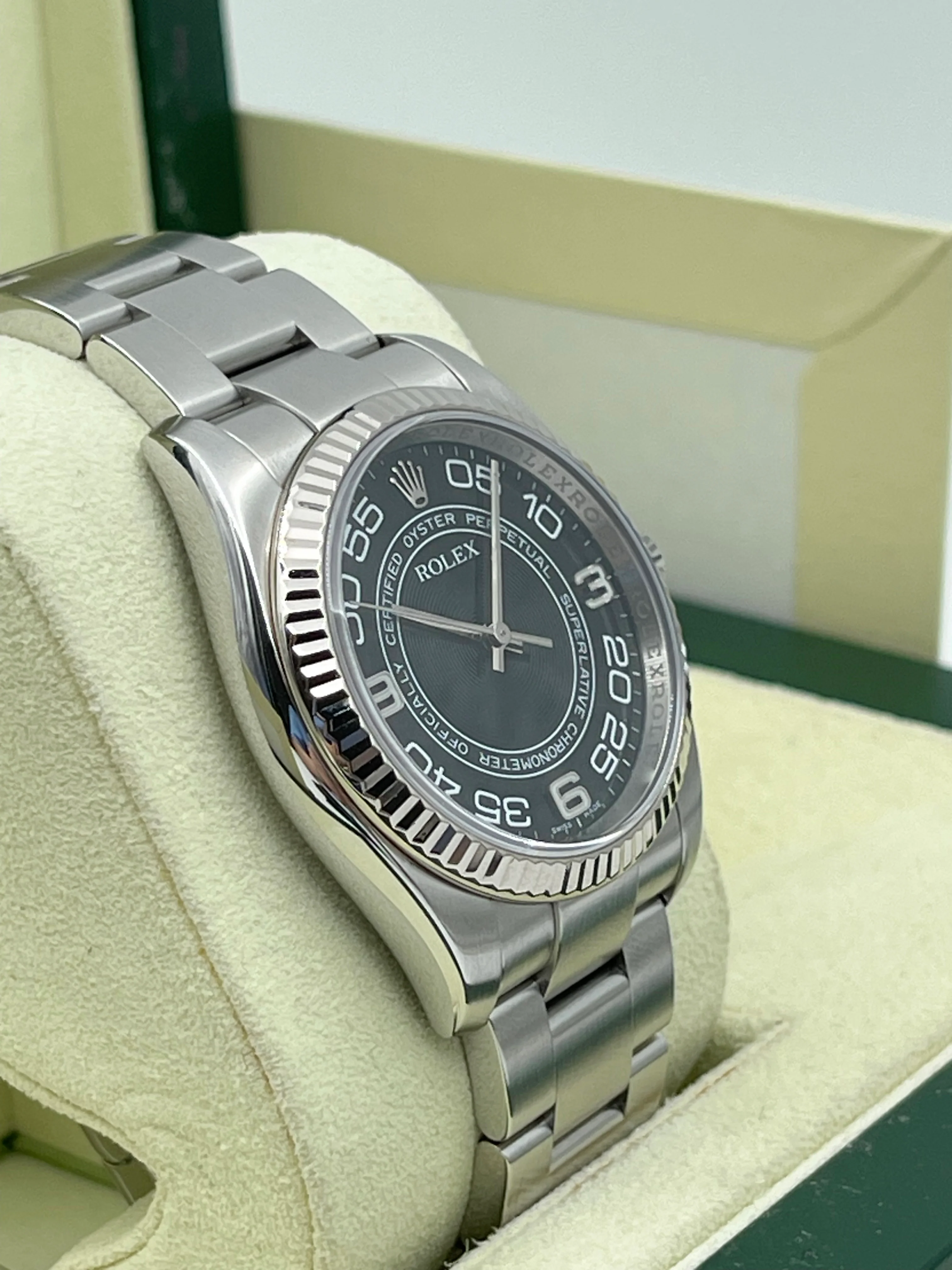 Rolex Oyster Perpetual 36mm Black Concentric Dial 116034 2008 [Preowned] - Image 5