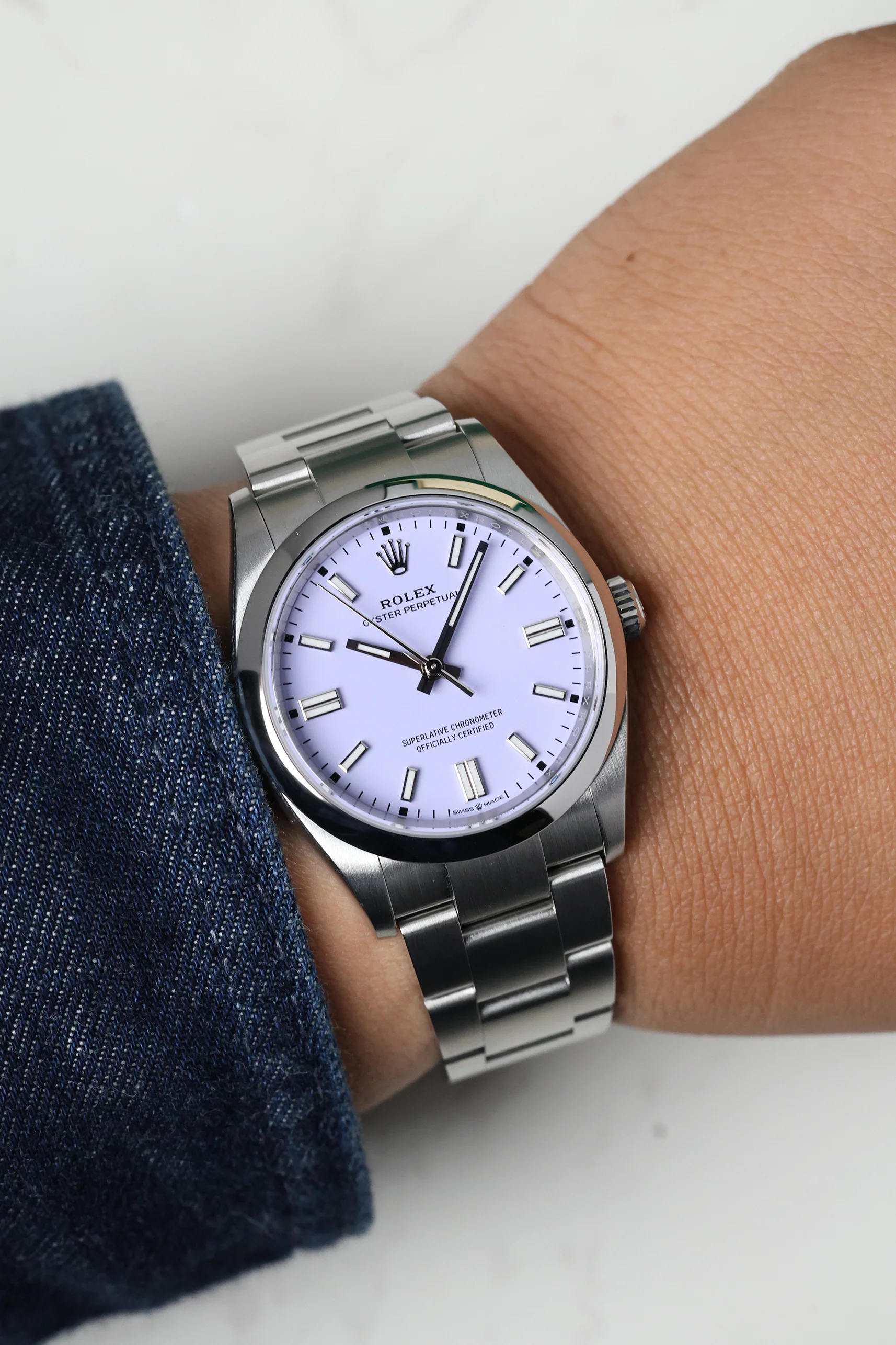 Rolex Oyster Perpetual 36mm Lavender 126000 - Image 6